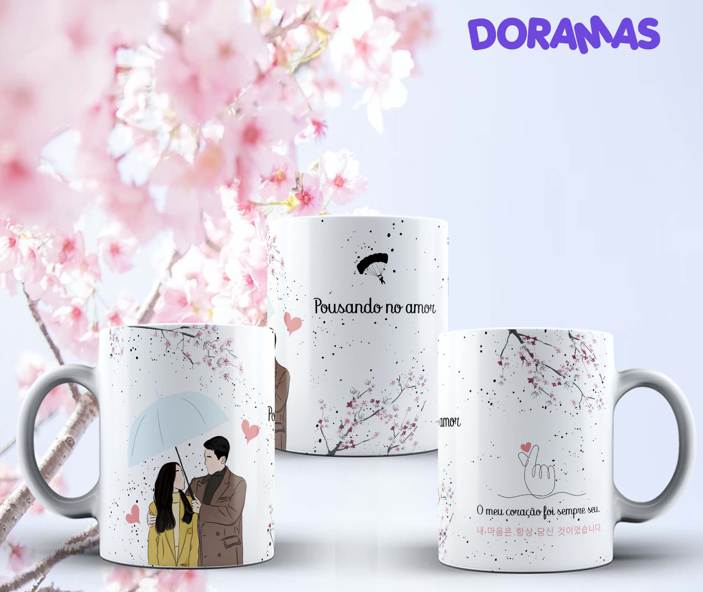 Caneca Doramas Pousando no Amor