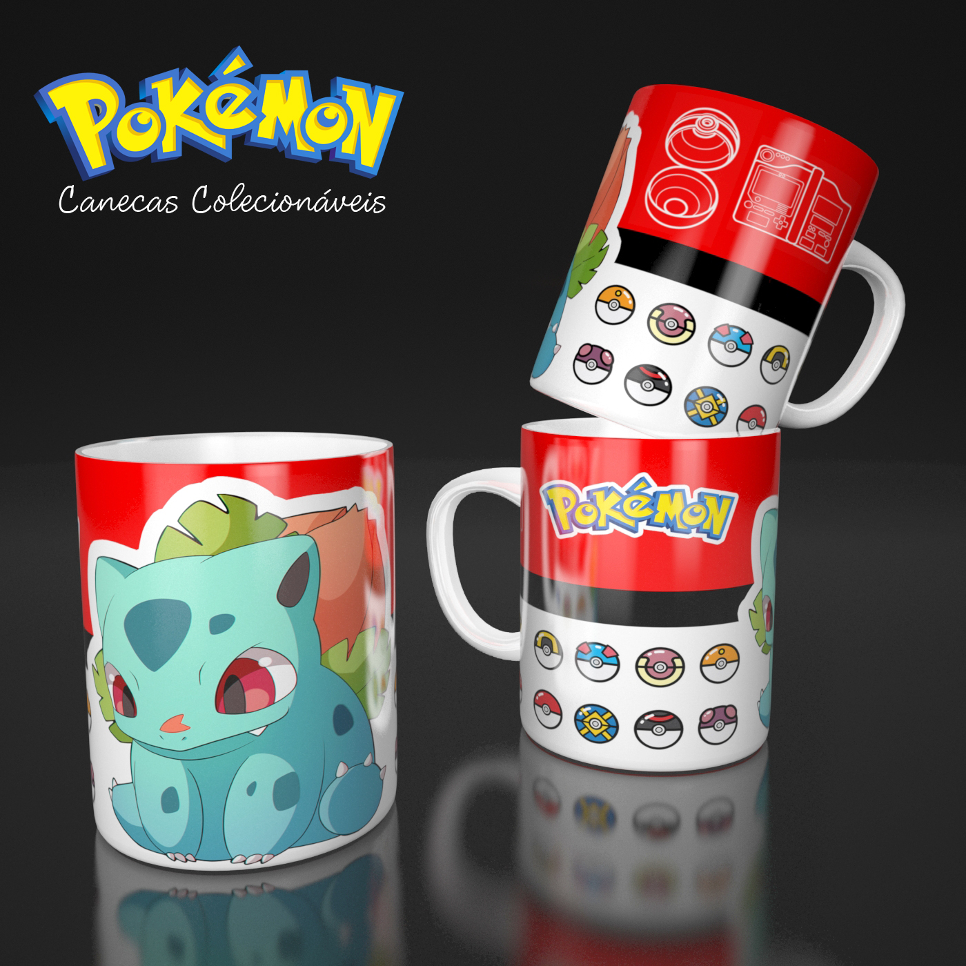 Caneca Pokémon Bulbasaur