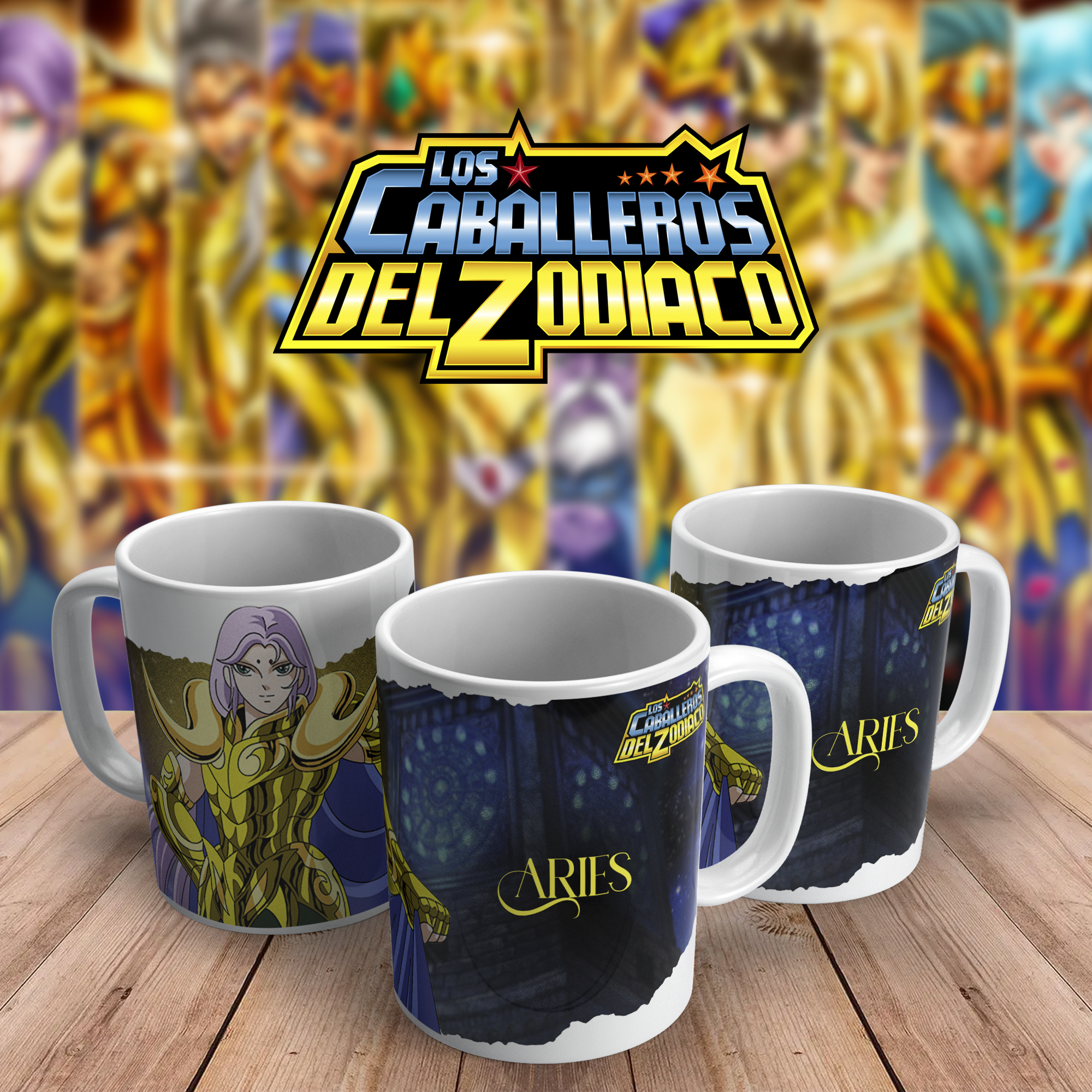 Caneca Cavaleiros do Zodíaco Áries