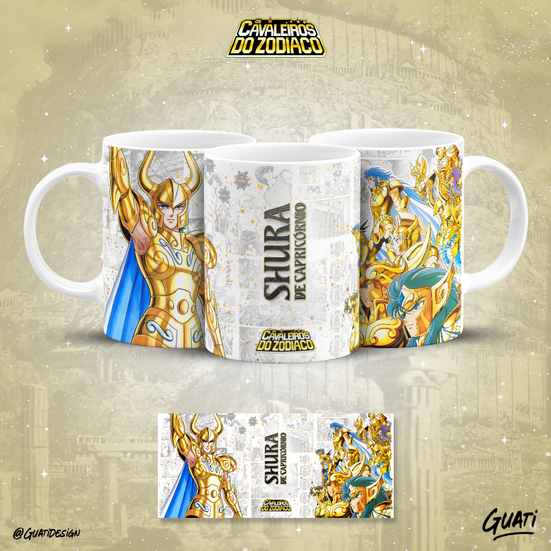 Caneca Cavaleiros do Zodíaco - Shura de Capricórnio