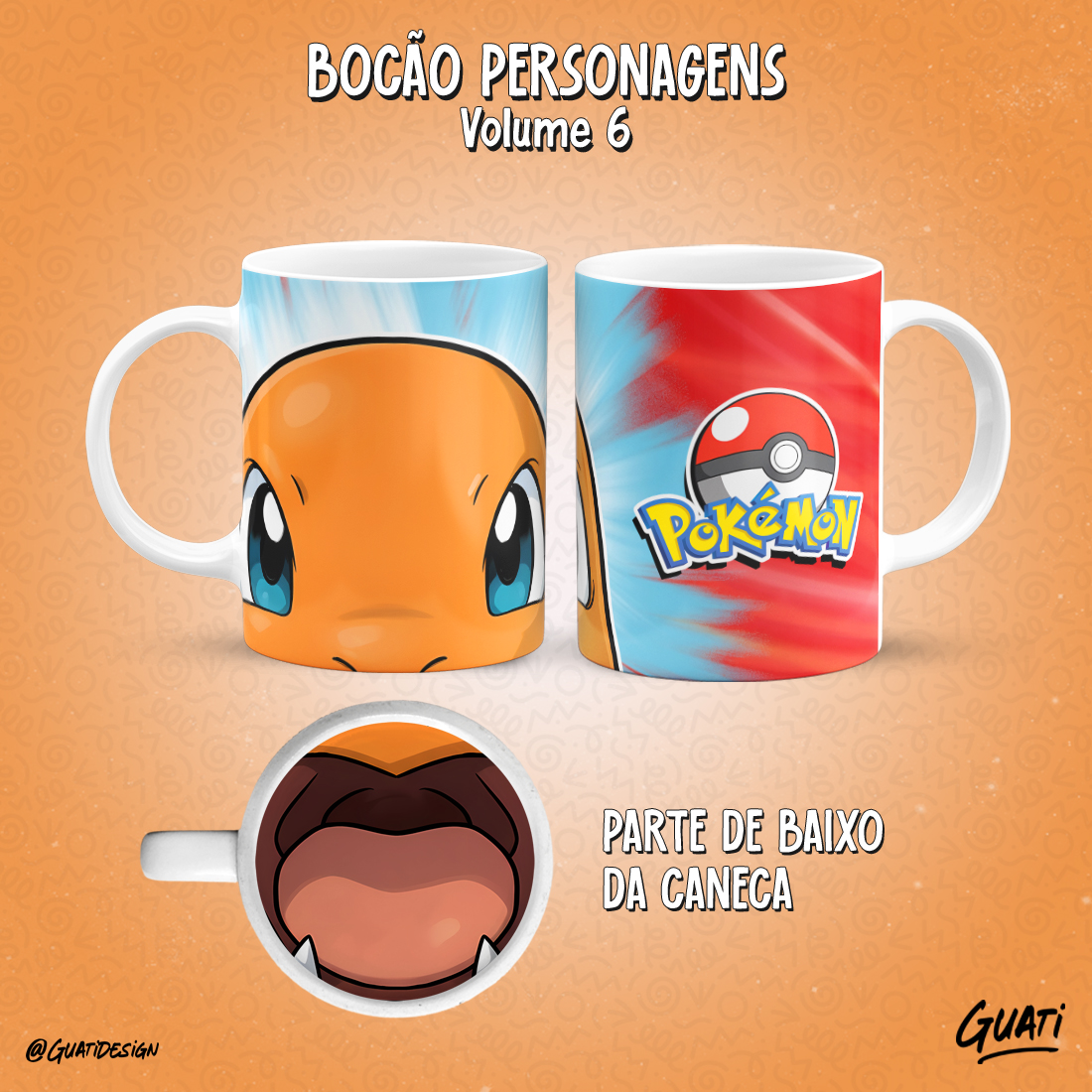 Caneca Charmander Bocão