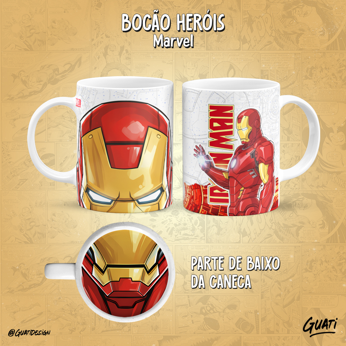 Caneca Homem de Ferro Marvel