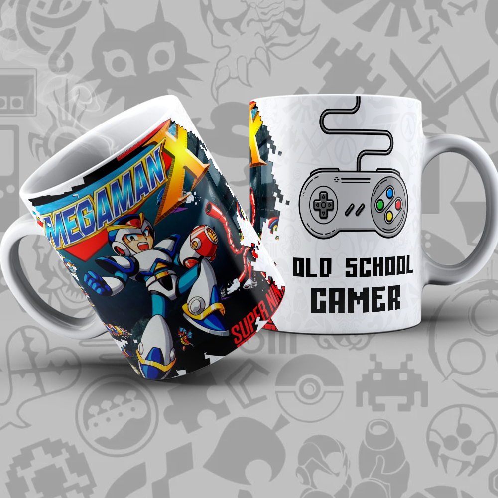 Caneca Mega Man X Old School Gamer