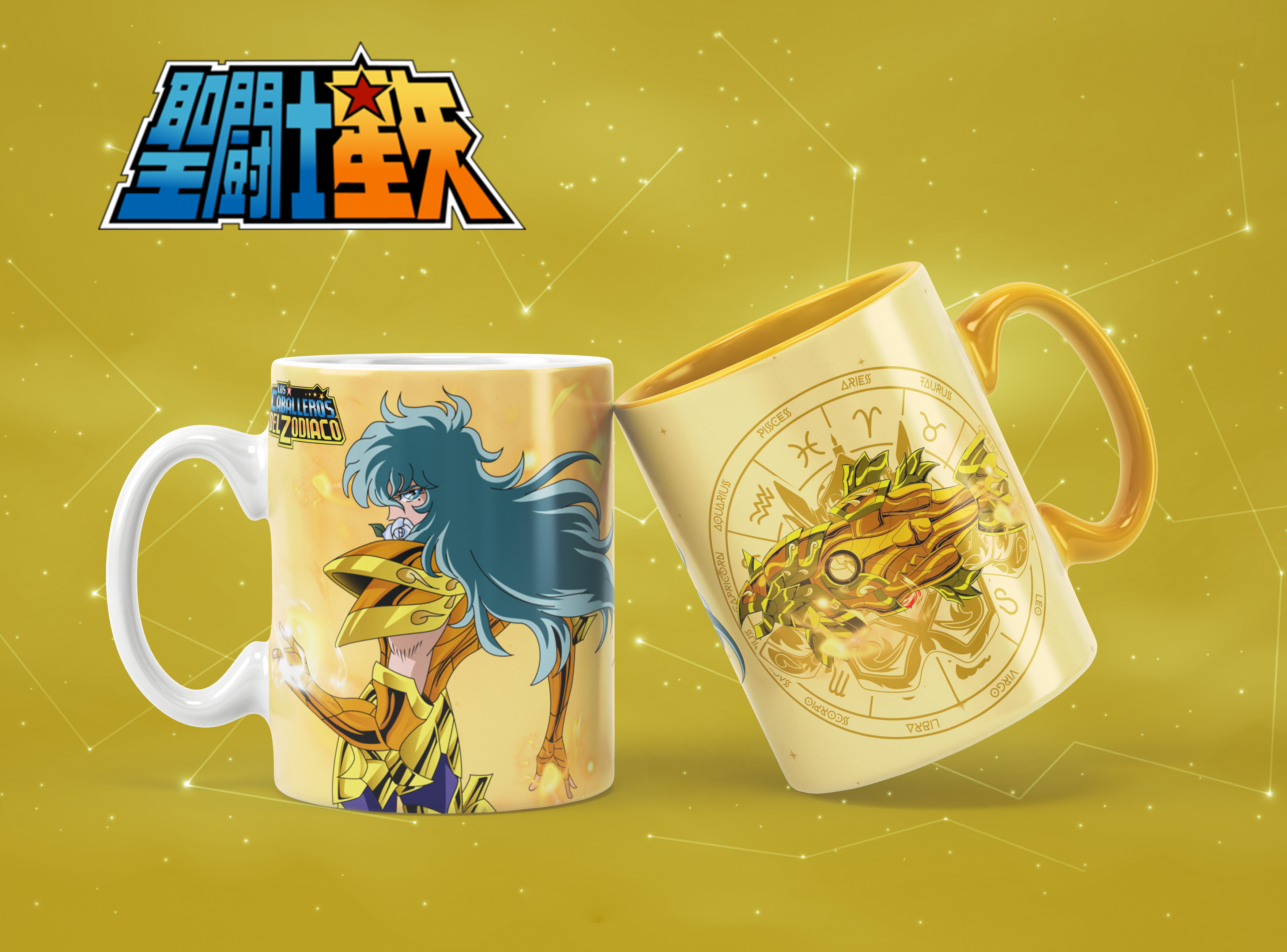 Caneca Cavaleiros do Zodíaco Signo de Leão