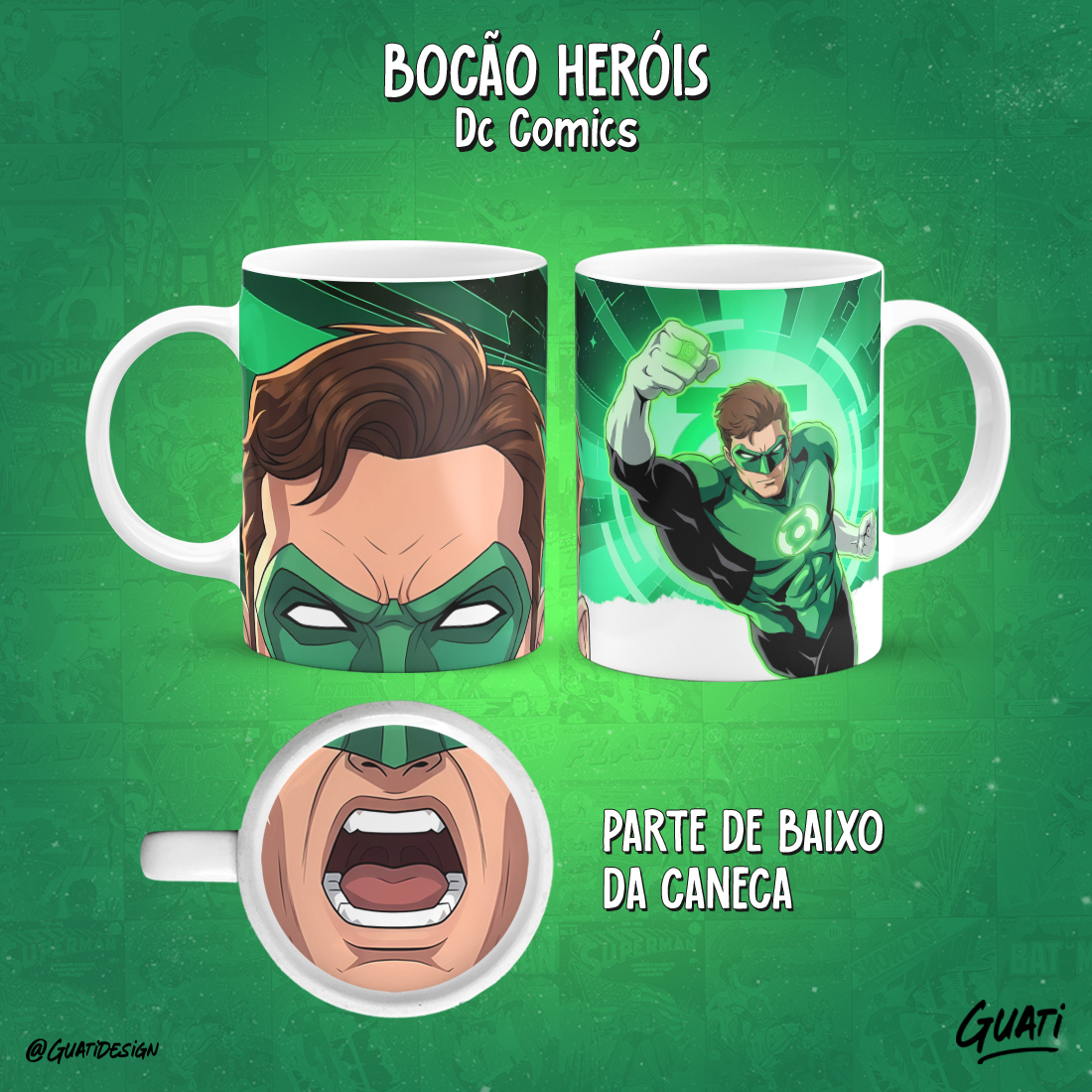Caneca Bocão Heróis Lanterna Verde