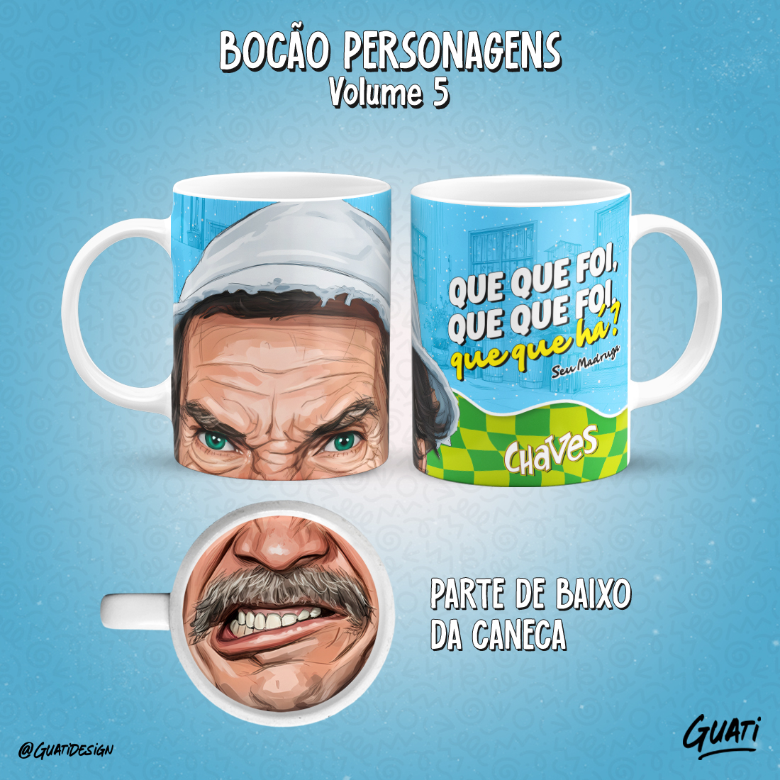 Caneca Bocão Personagens Chaves