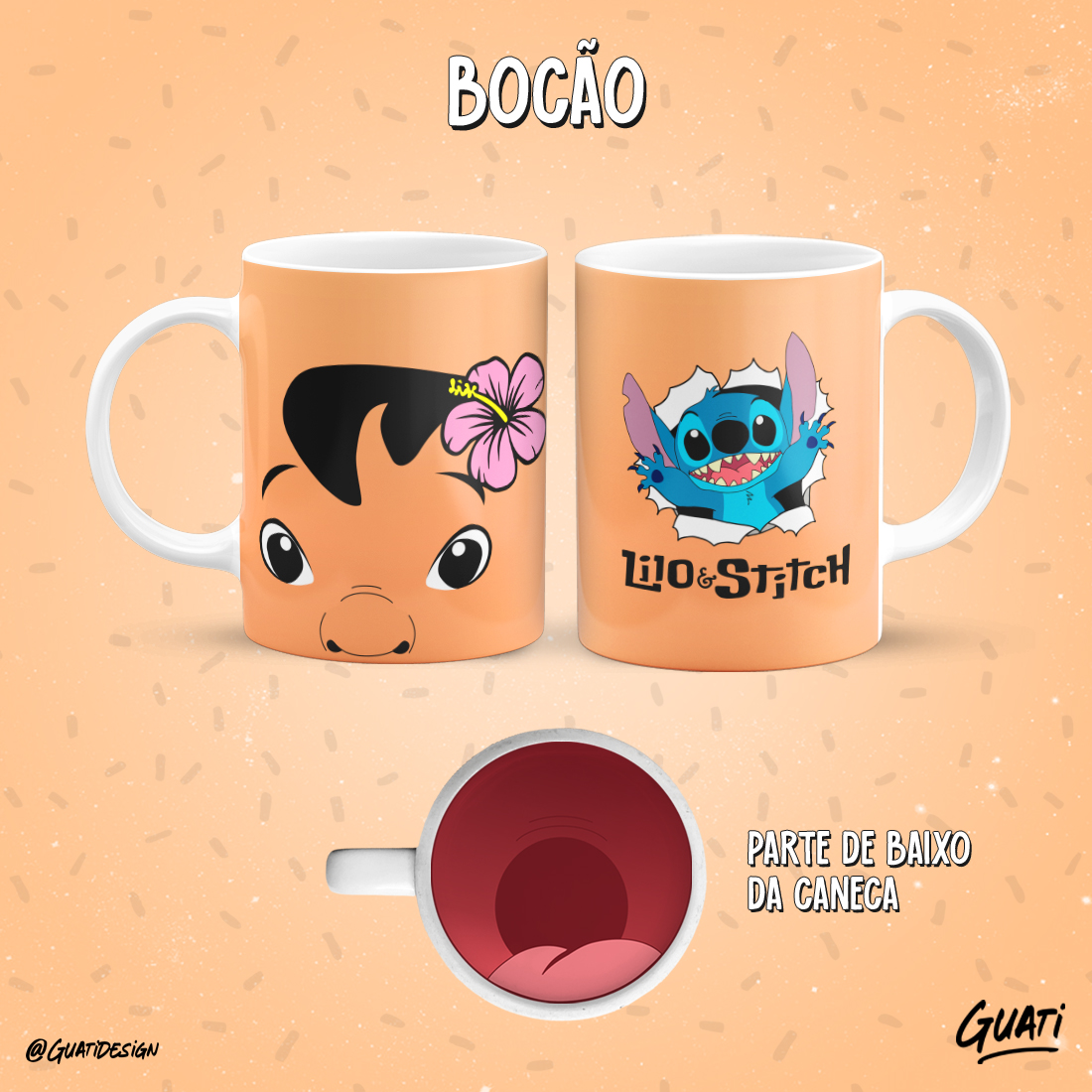 Caneca Lilo & Stitch Bocão