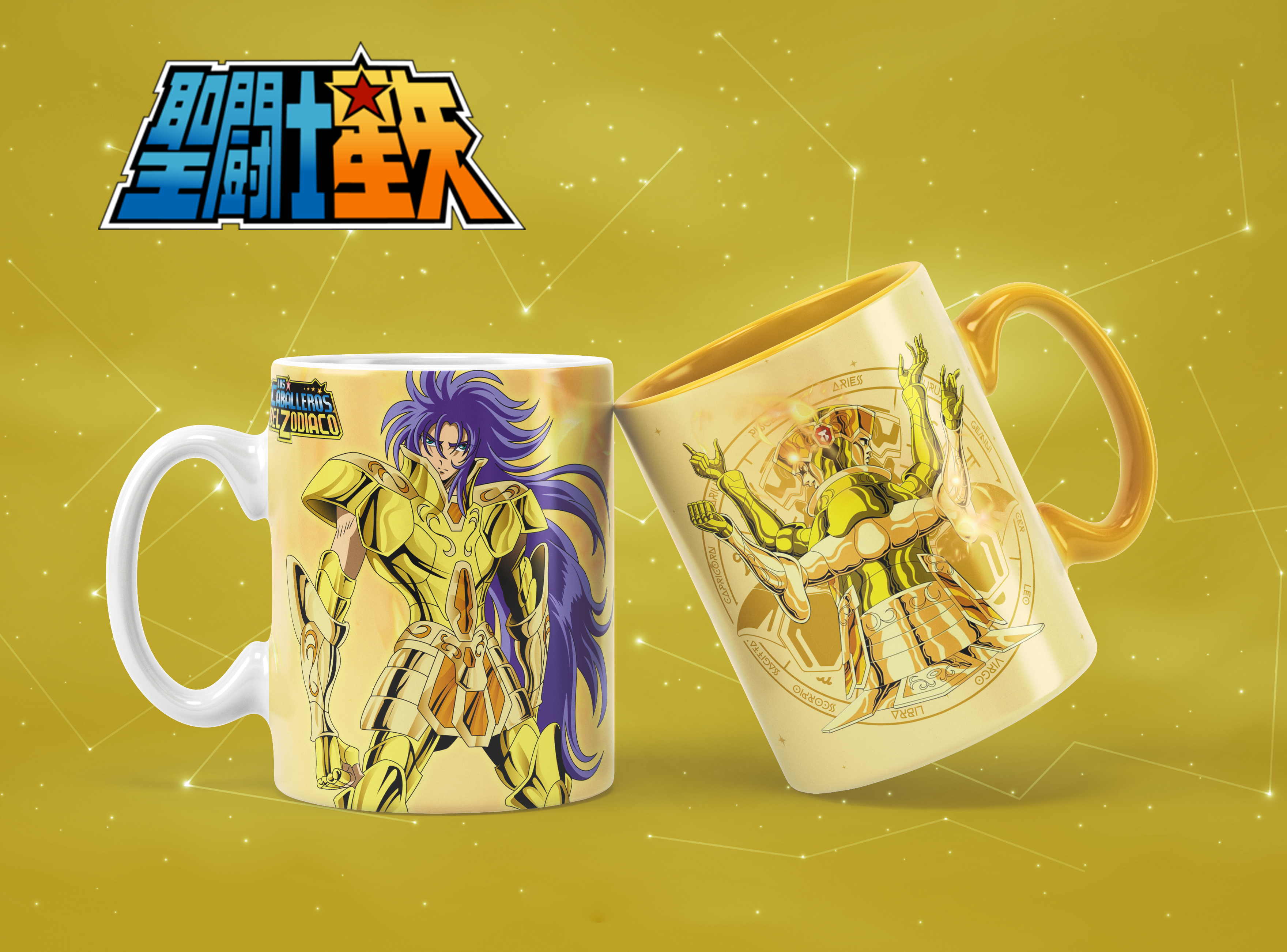Caneca Cavaleiros do Zodíaco Saga de Gêmeos