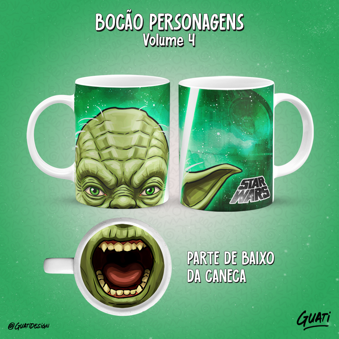 Caneca Star Wars Bocão Personagens