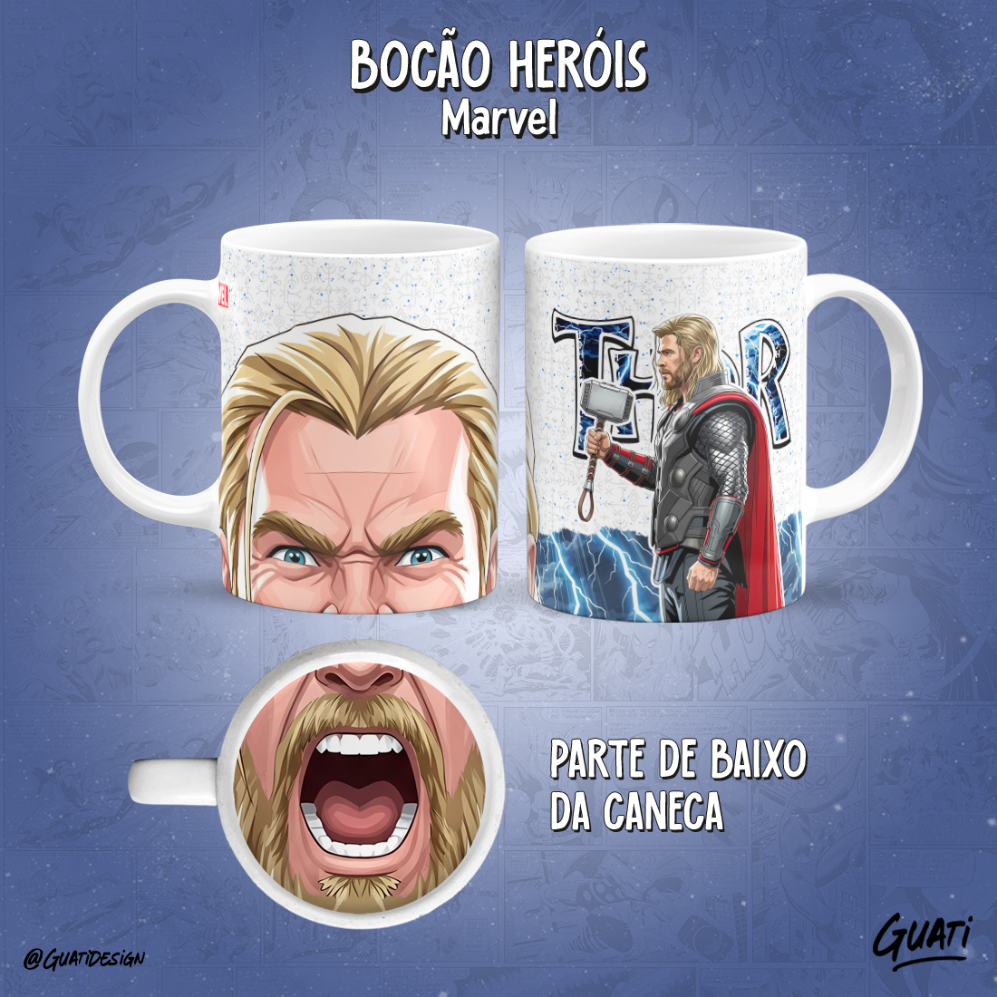 Caneca Thor Bocão Heróis
