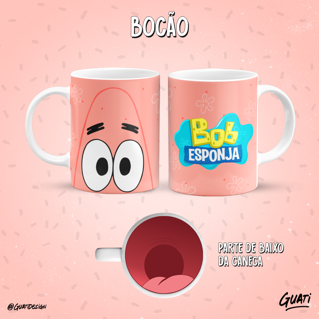Caneca Bocão Patrick Bob Esponja