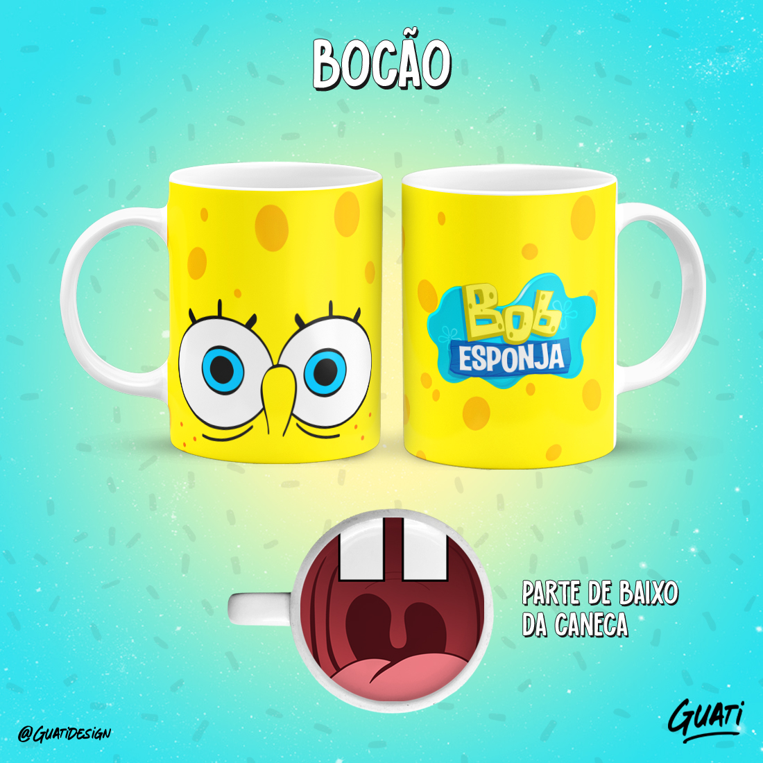 Caneca Bob Esponja Bocão