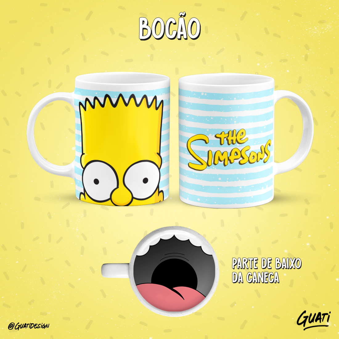 Caneca Bart Simpson Bocão