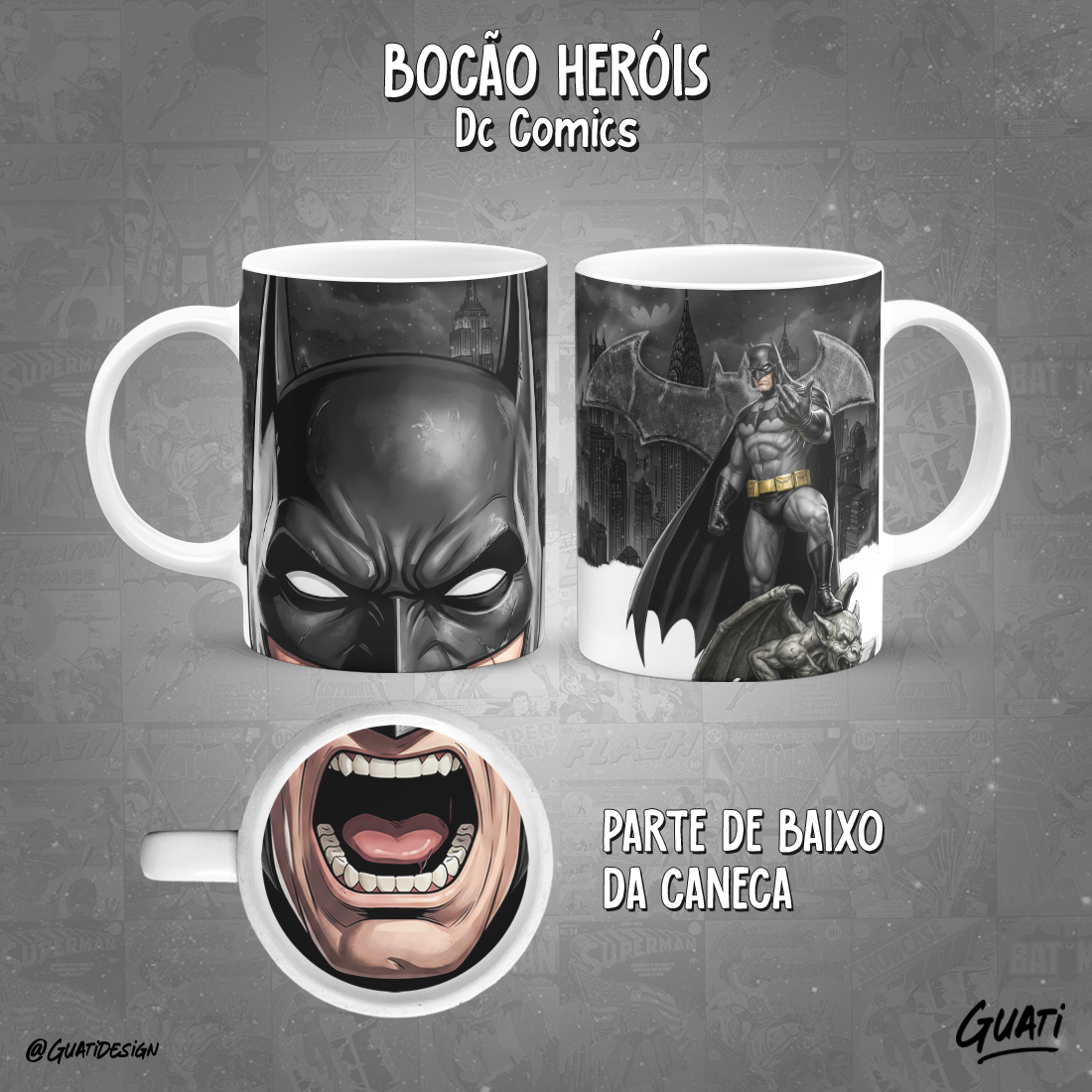Caneca Bocão Heróis Batman