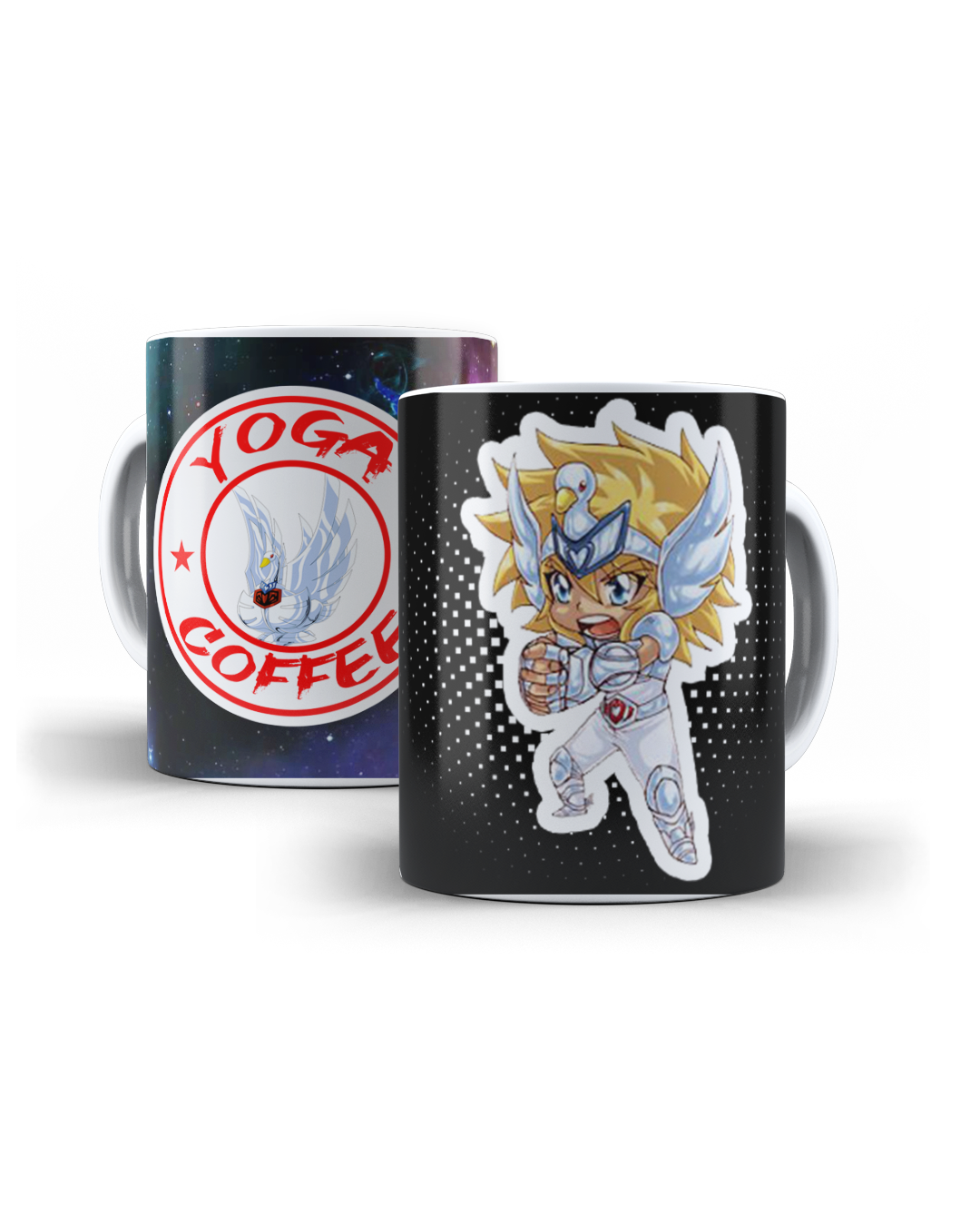 Caneca Cavaleiros e Yoga Coffee