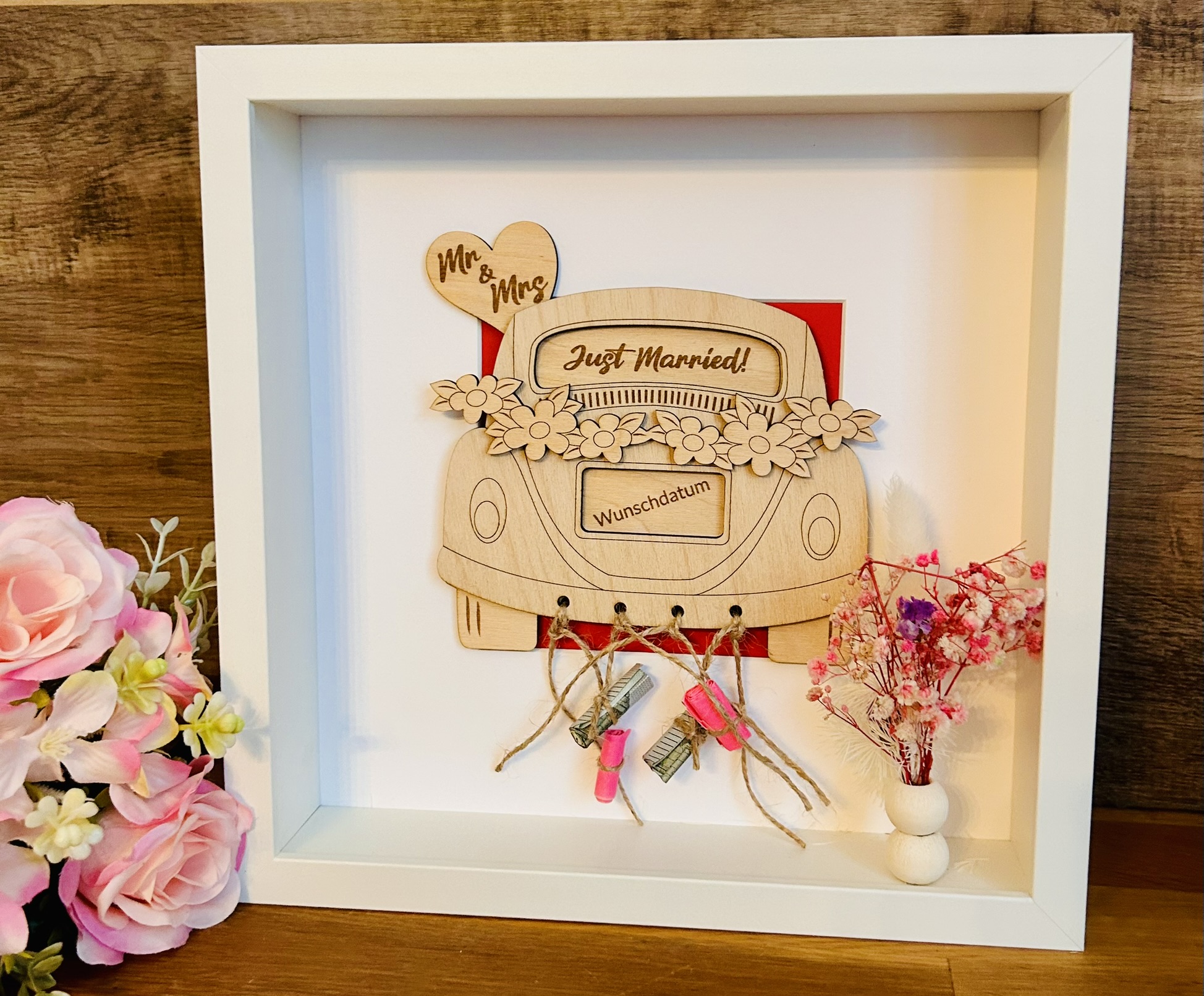 Hochzeitsrahmen "JUST MARRIED"