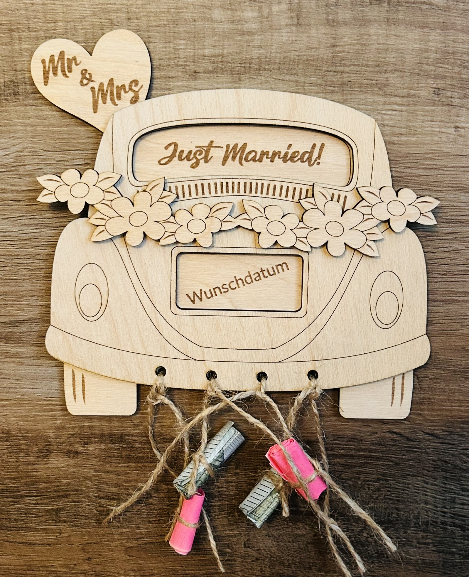 Hochzeitsrahmen "JUST MARRIED"