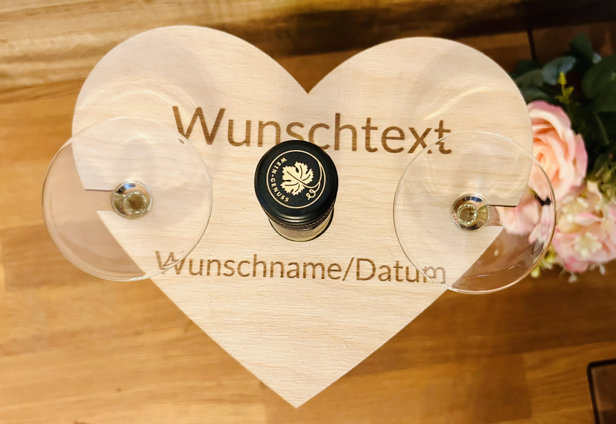 Weinbutler Herz mit Gravur