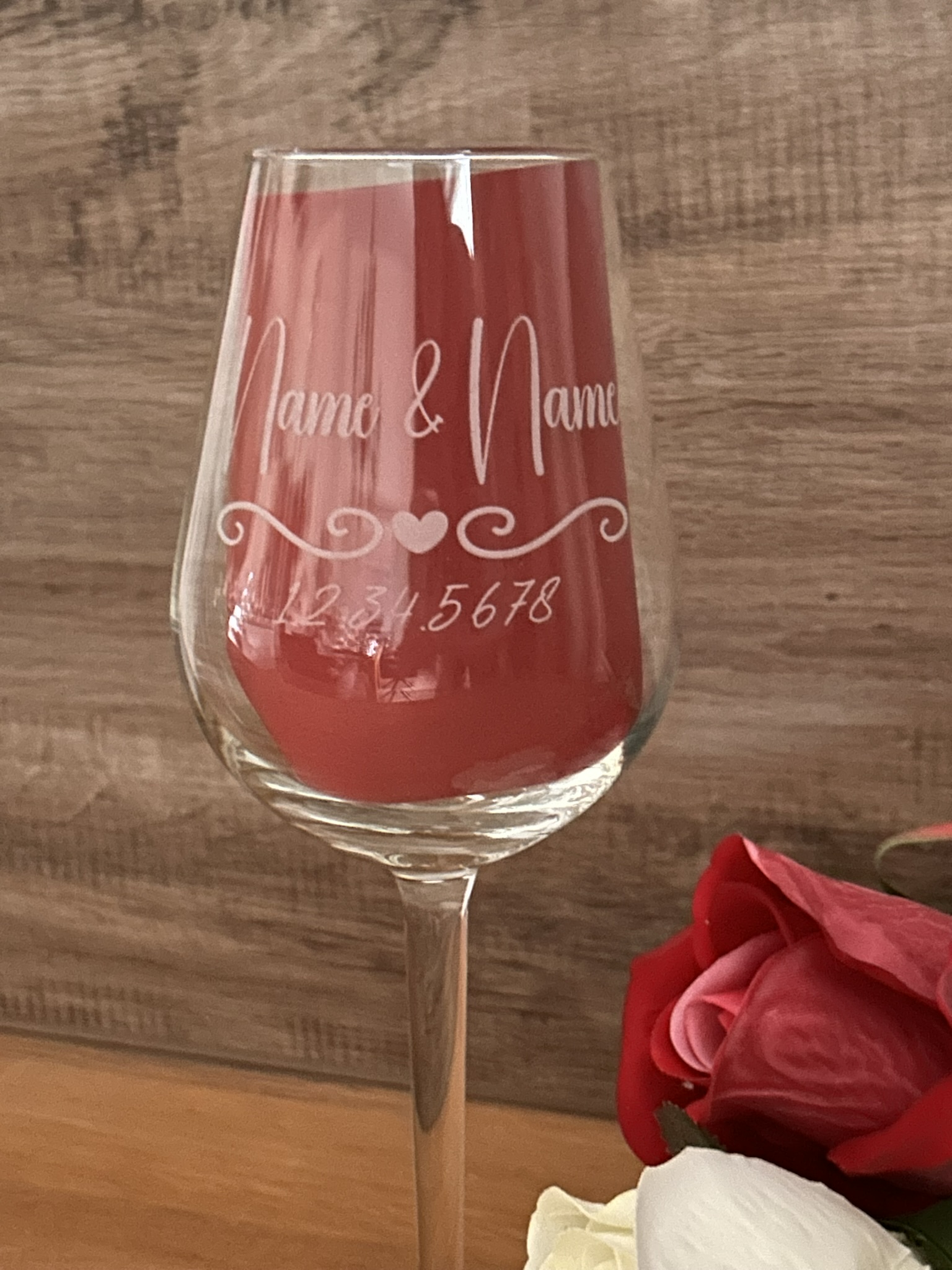 Personalisierbares Weinglas Hochzeit