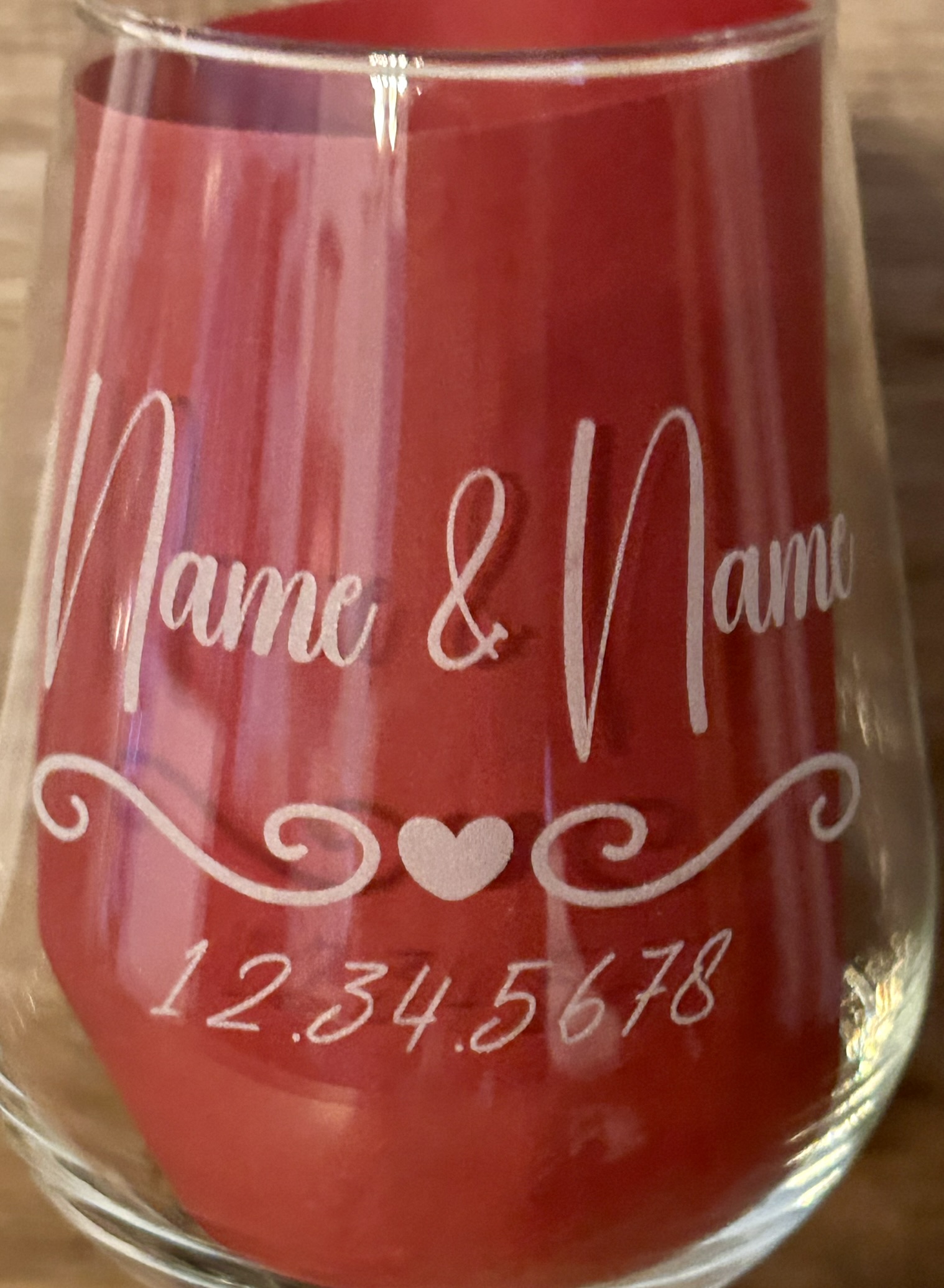 Personalisierbares Weinglas Hochzeit