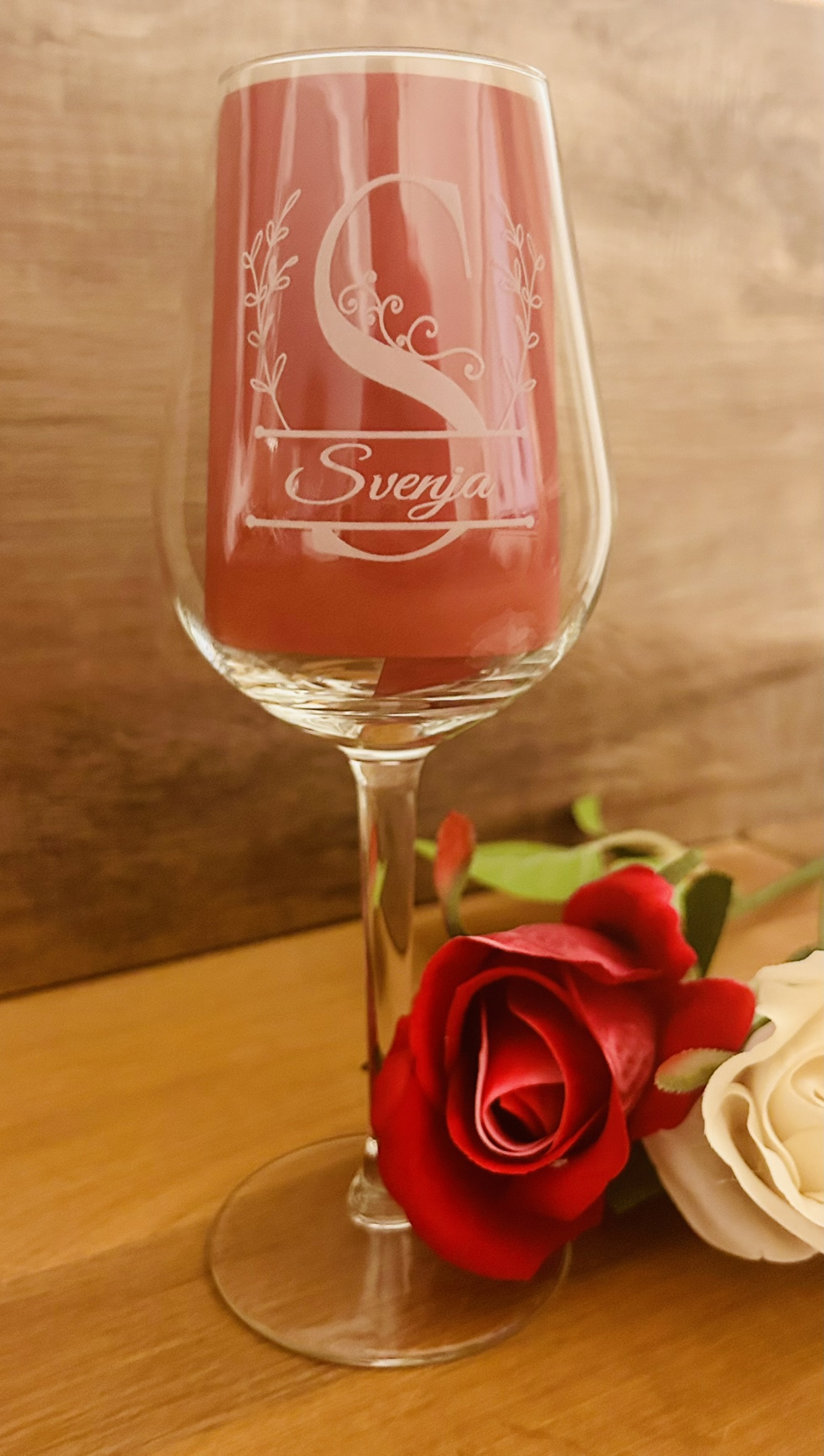 Personalisierte Weinglas