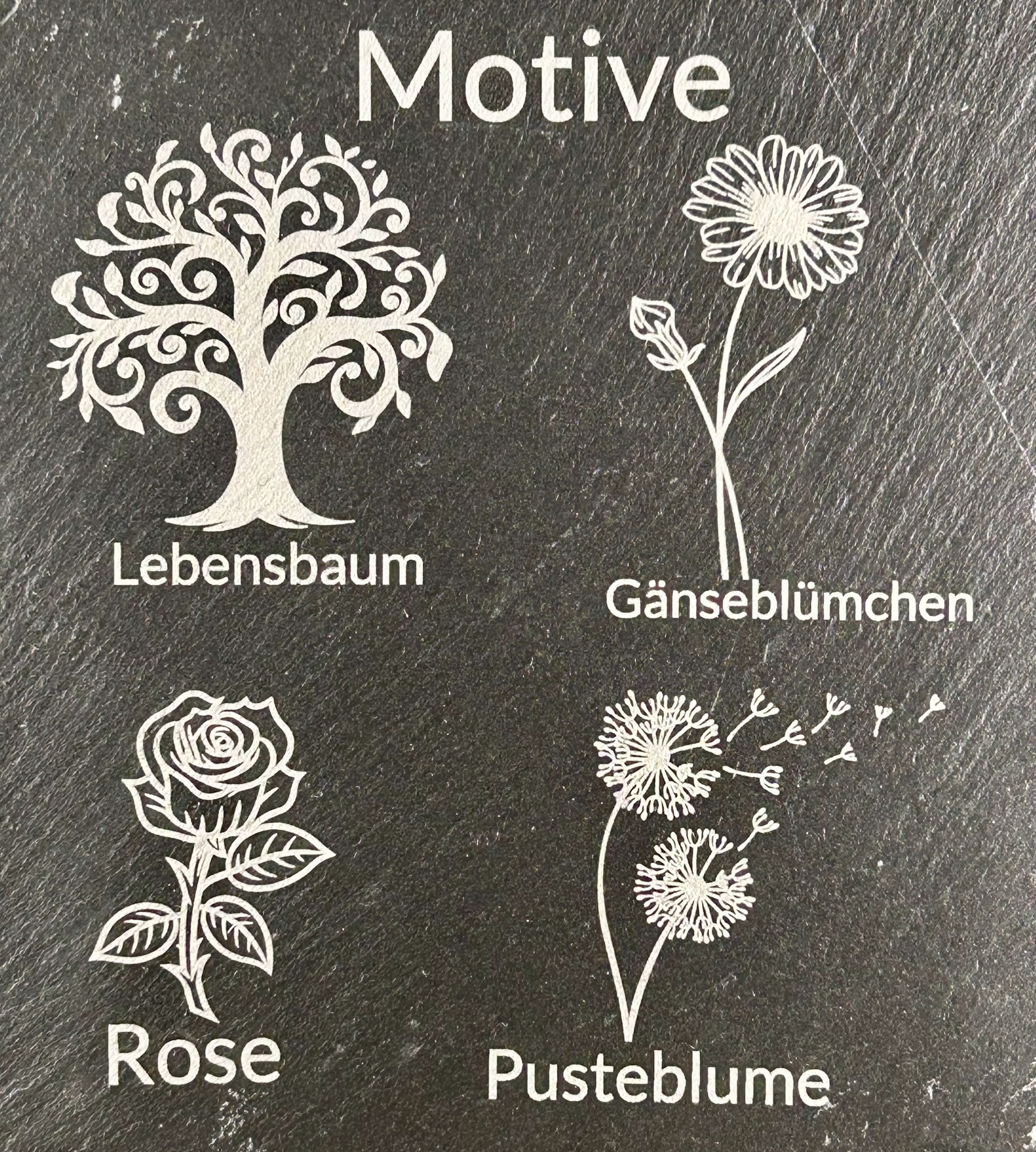 Personalisierte Familienschiefertafel klein 