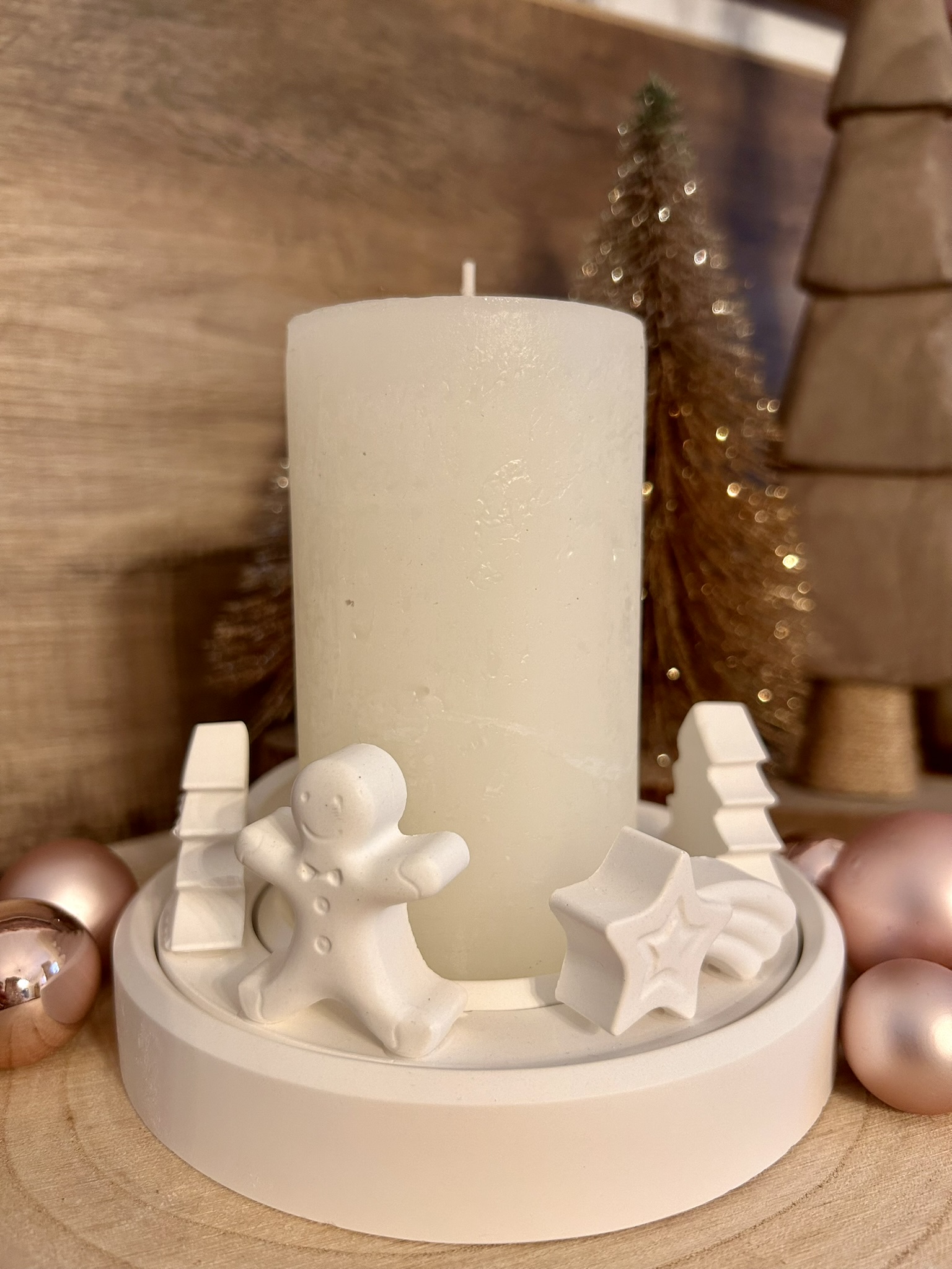 Weihnachtlicher Ring für Kerzenhalter