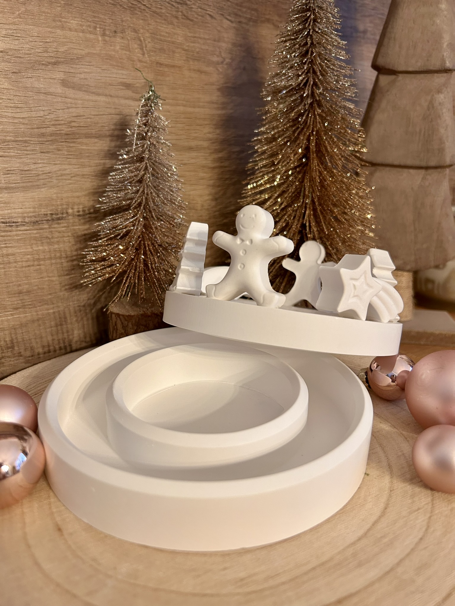 Weihnachtlicher Ring für Kerzenhalter