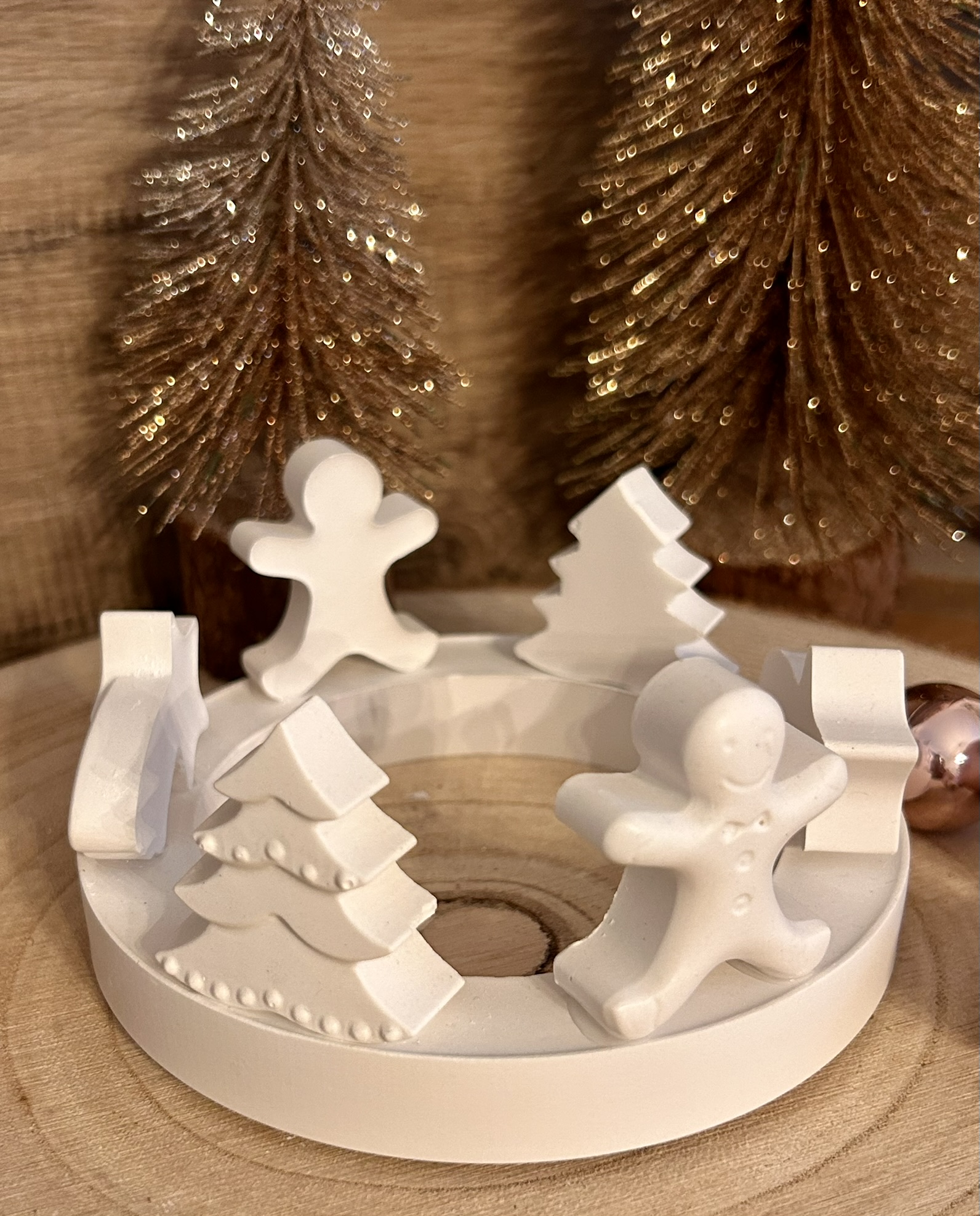 Weihnachtlicher Ring für Kerzenhalter