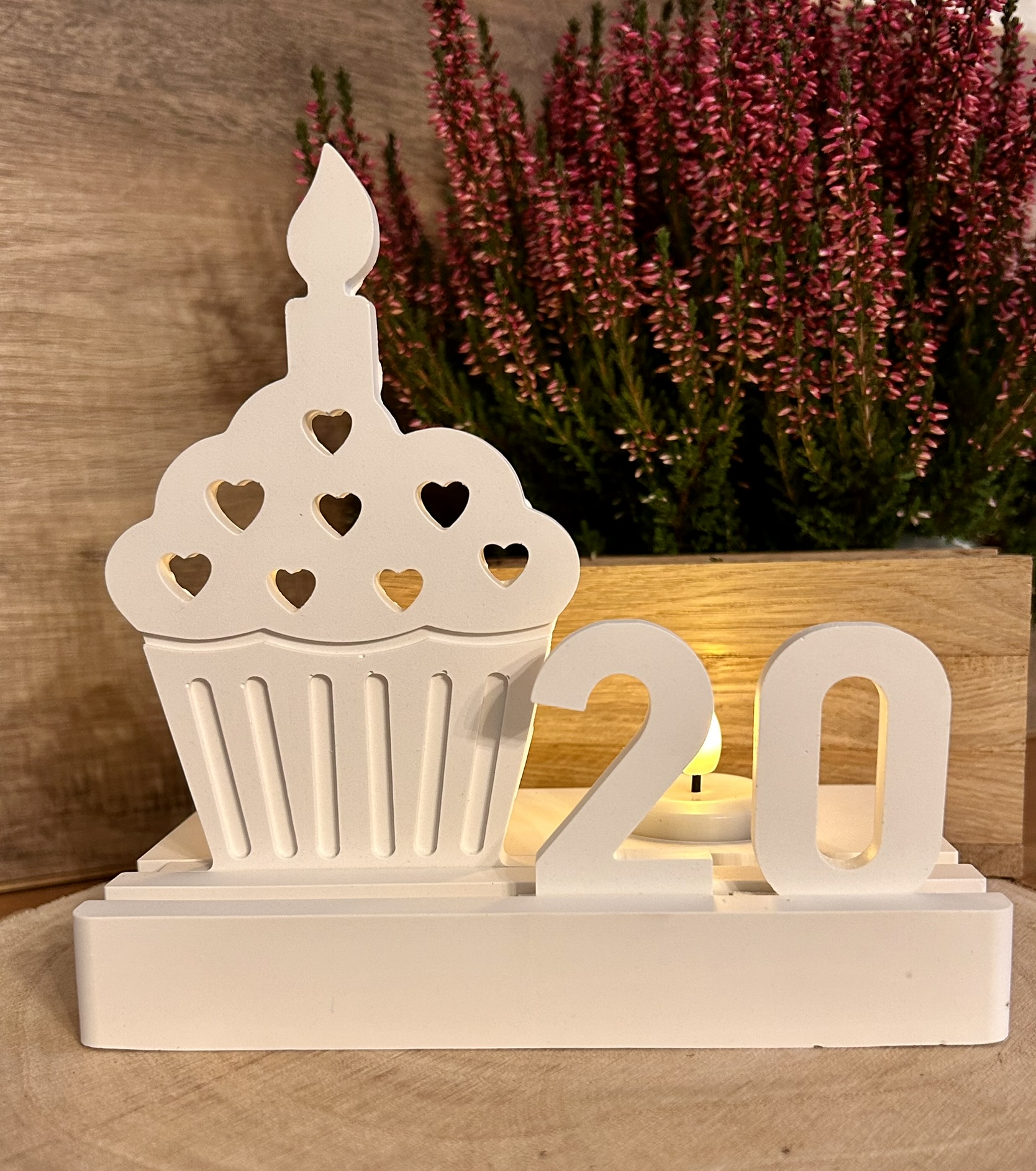 Teelichthalter Geburtstag Cupcake