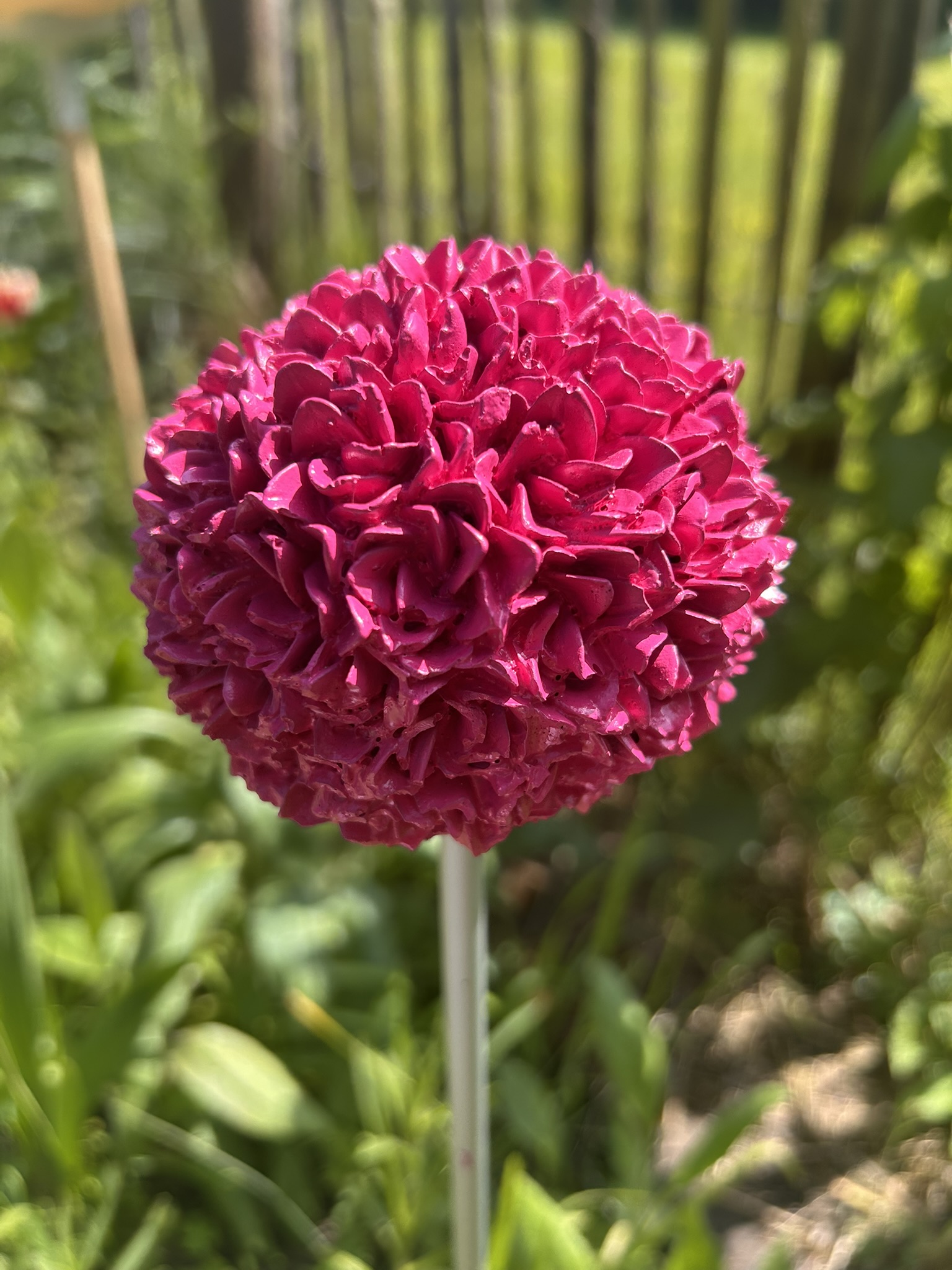 Allium-Blüte aus Beton