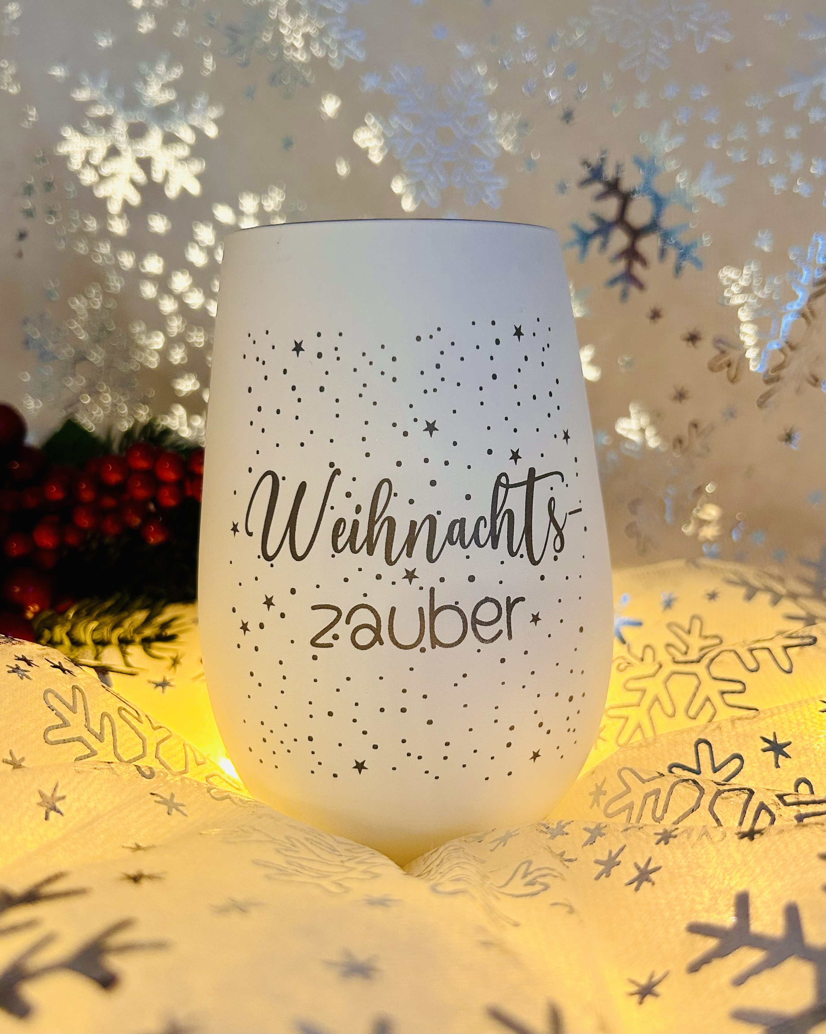 Weihnachtszauber Windlicht