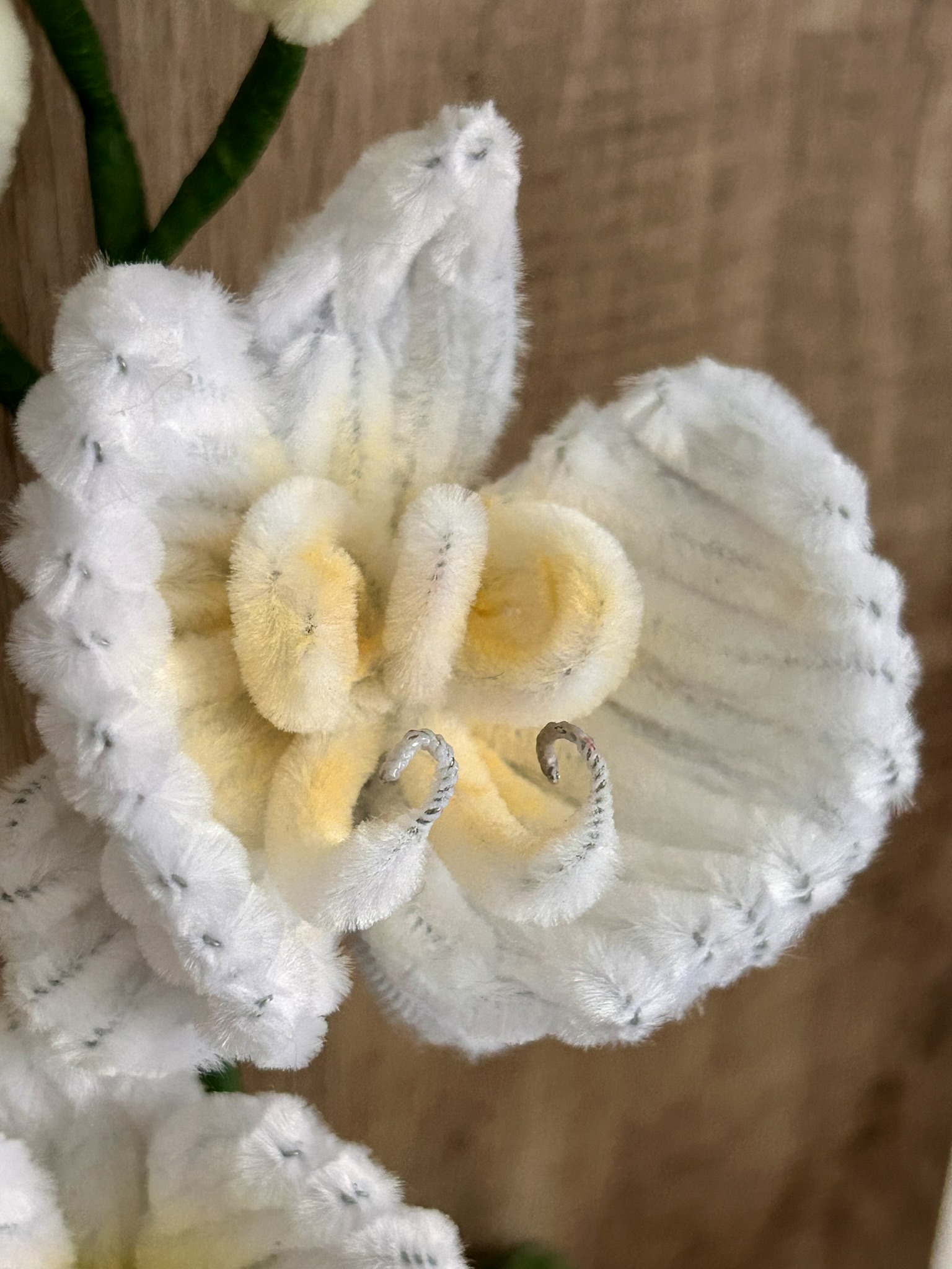 Handgemachte Orchidee aus Chenilledraht