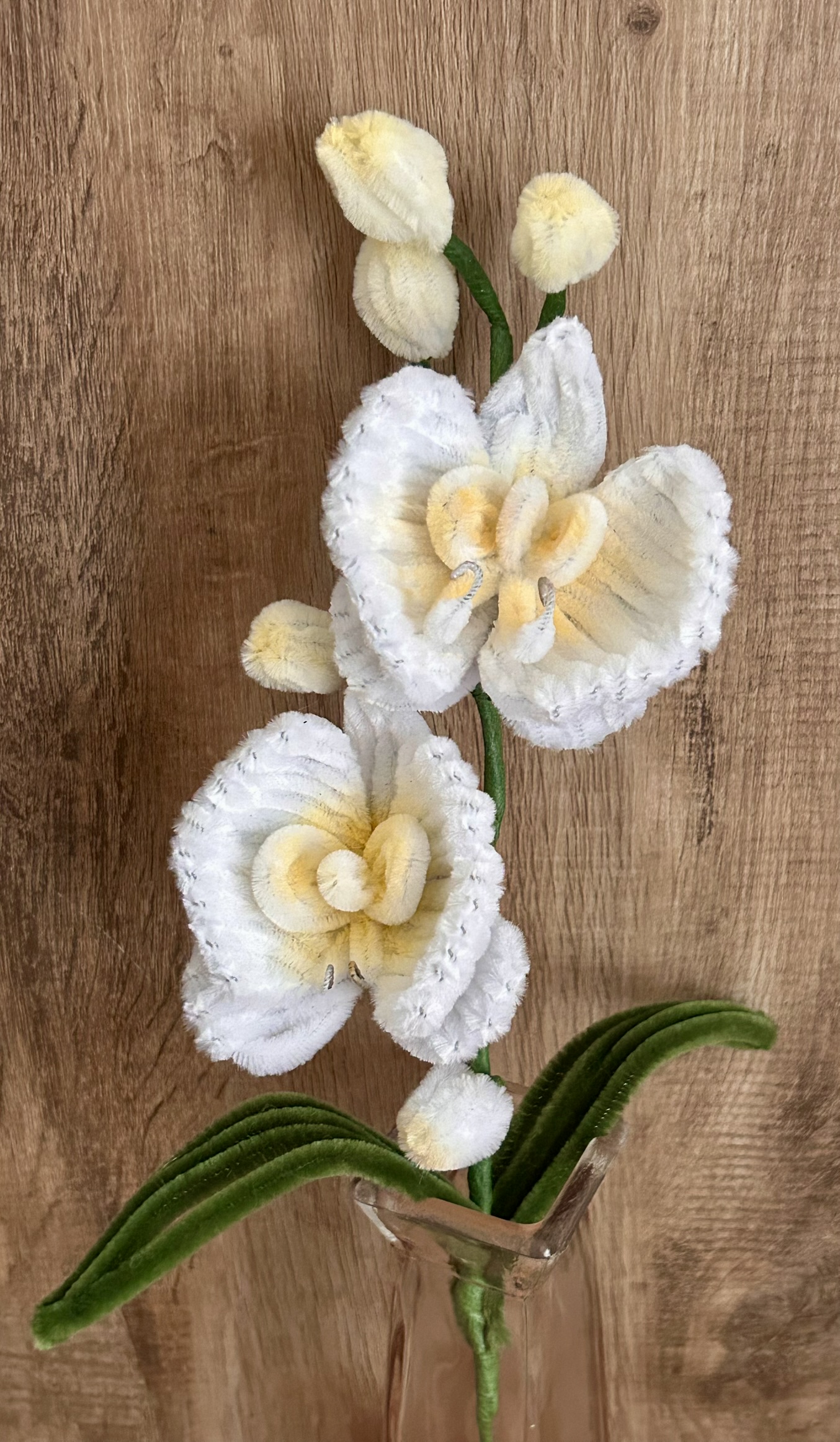 Handgemachte Orchidee aus Chenilledraht