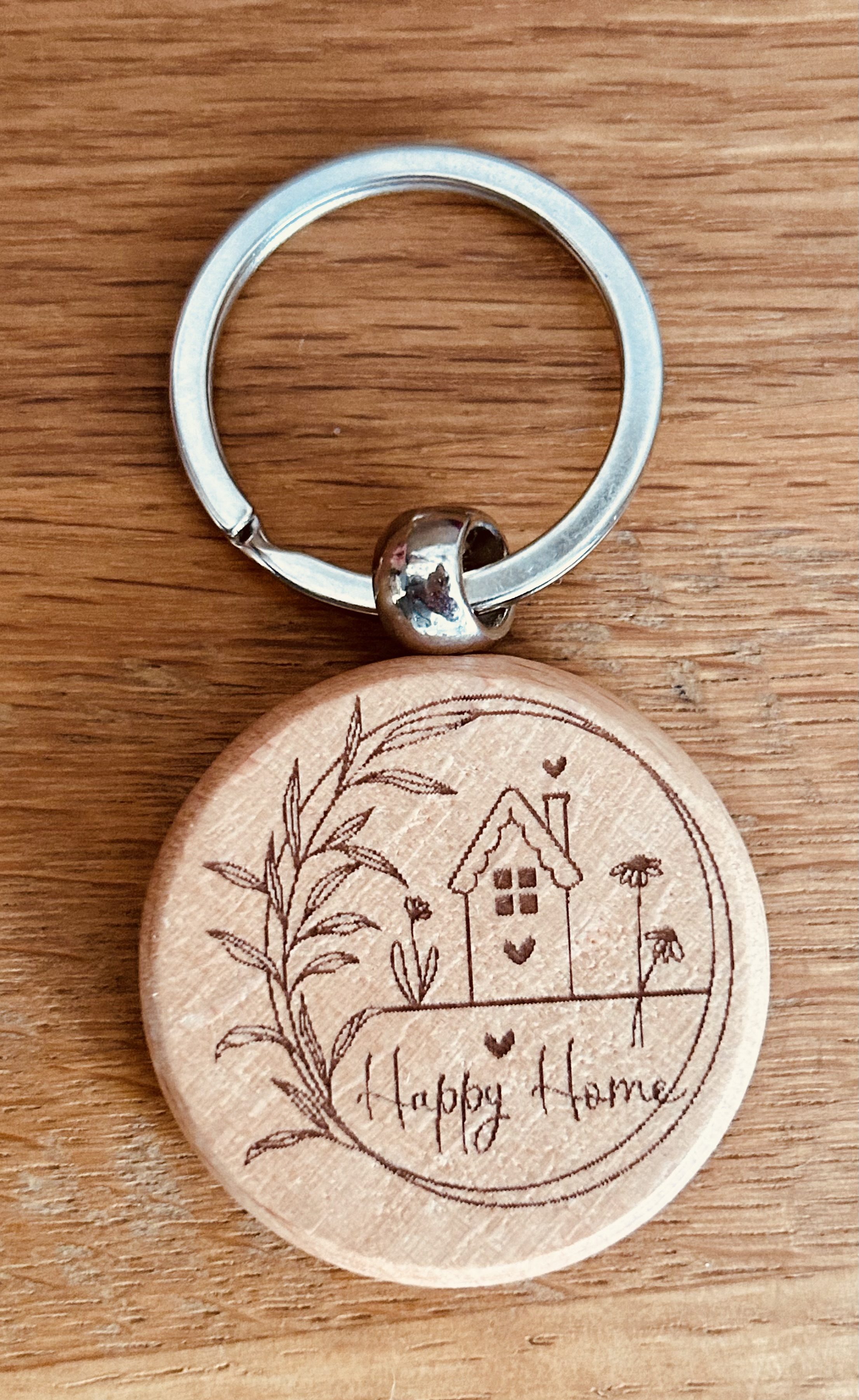 Holz-Schlüsselanhänger, personalisiert