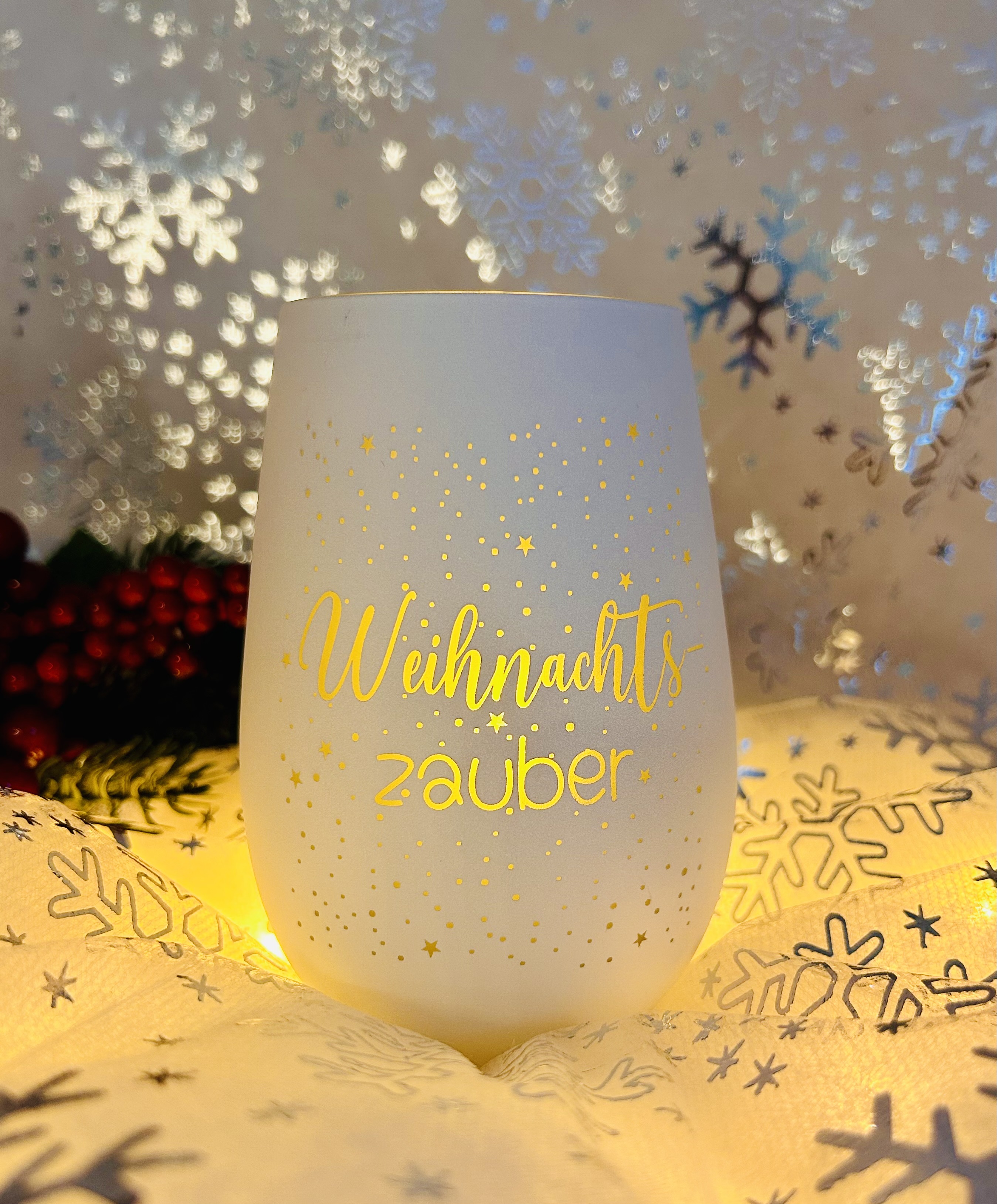 Weihnachtszauber Windlicht