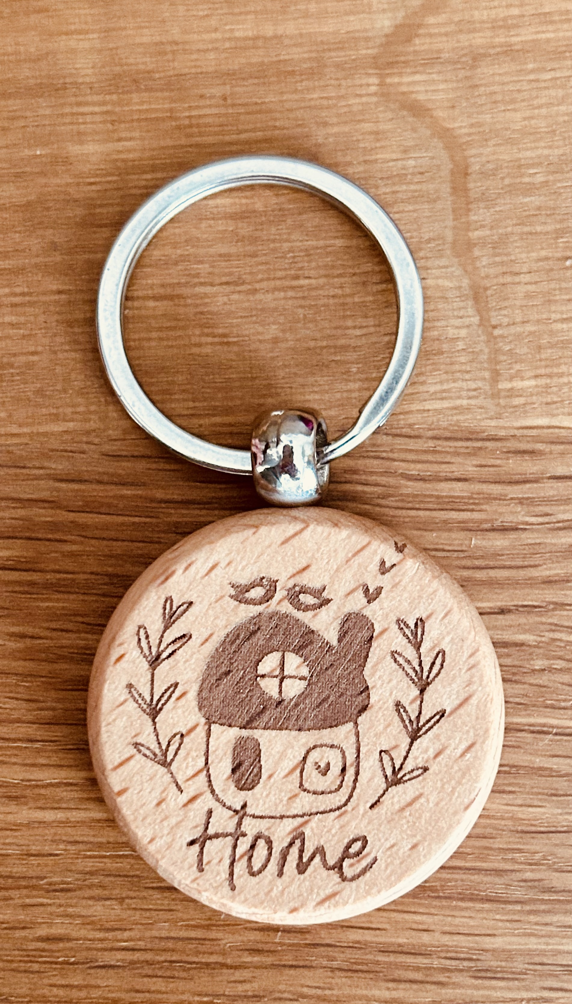 Holz-Schlüsselanhänger, personalisiert