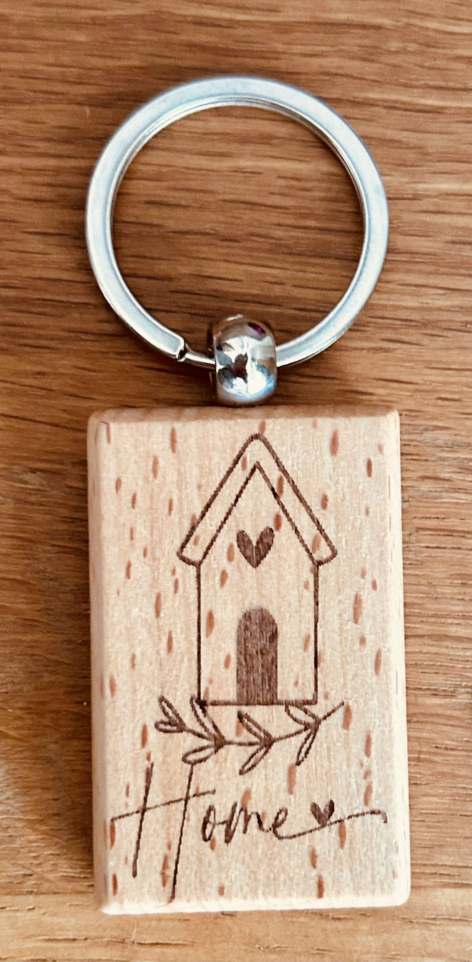 Holz-Schlüsselanhänger, personalisiert