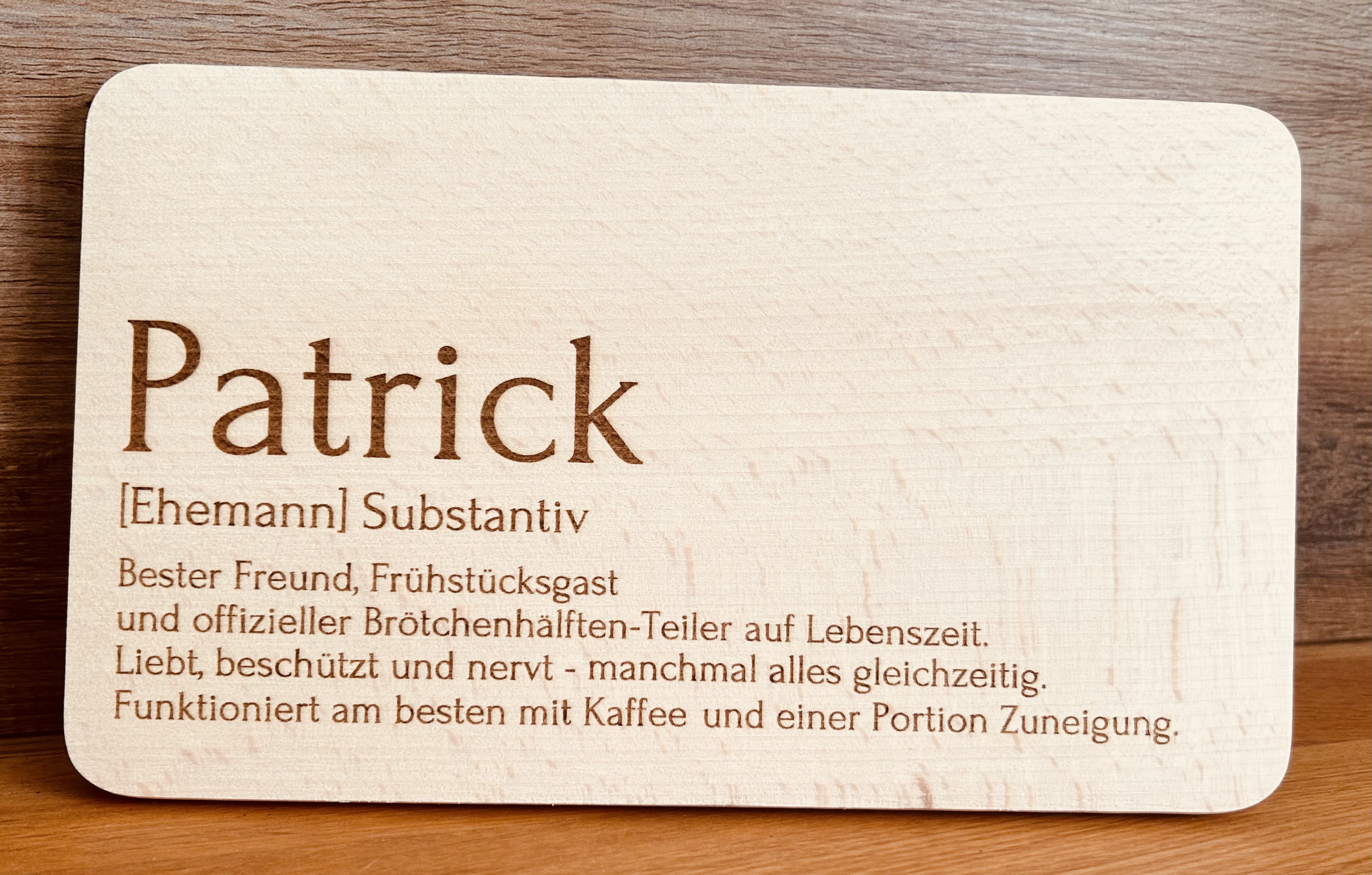 Personalisierte Frühstücksbrettchen