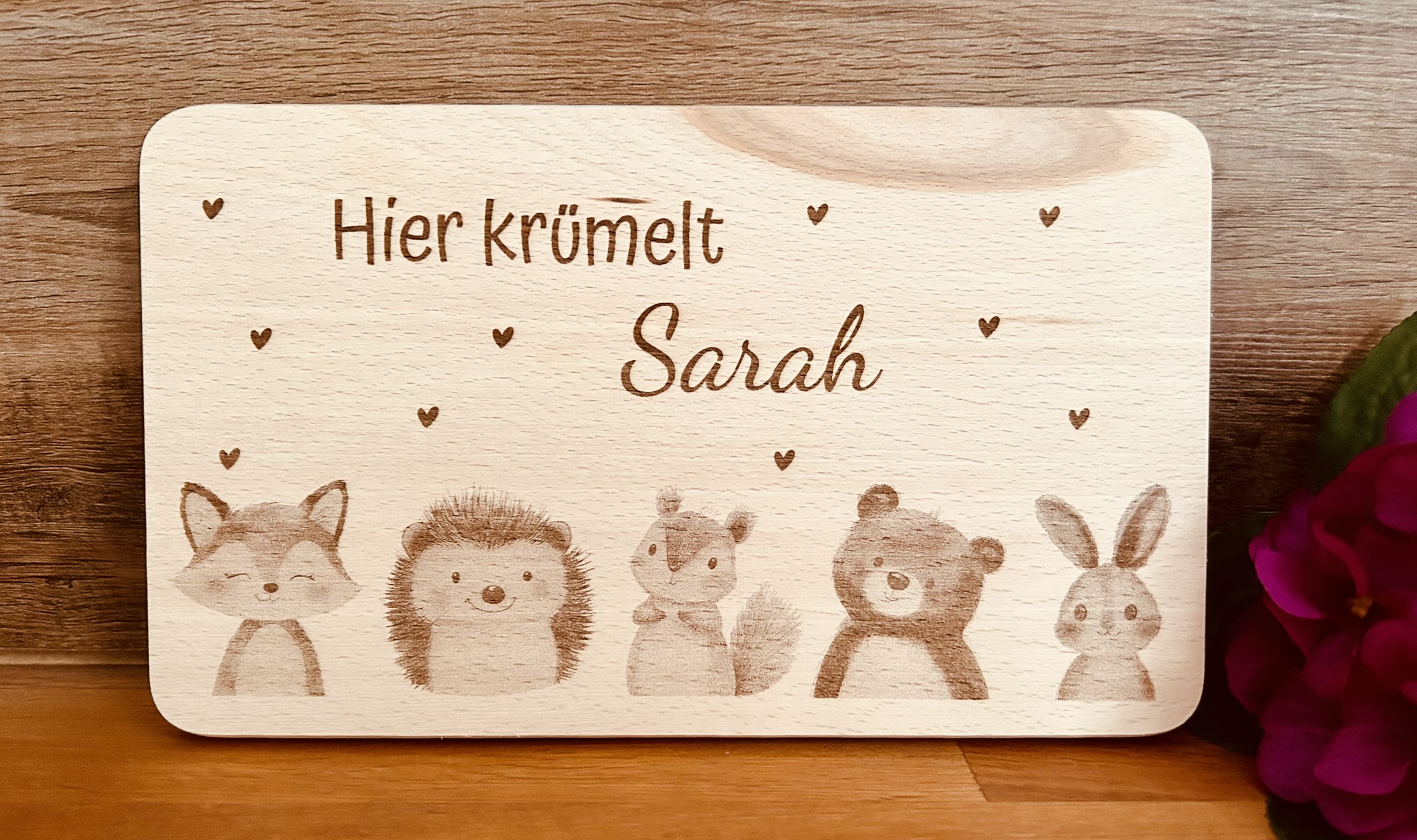 Personalisierte Frühstücksbrettchen Kinder
