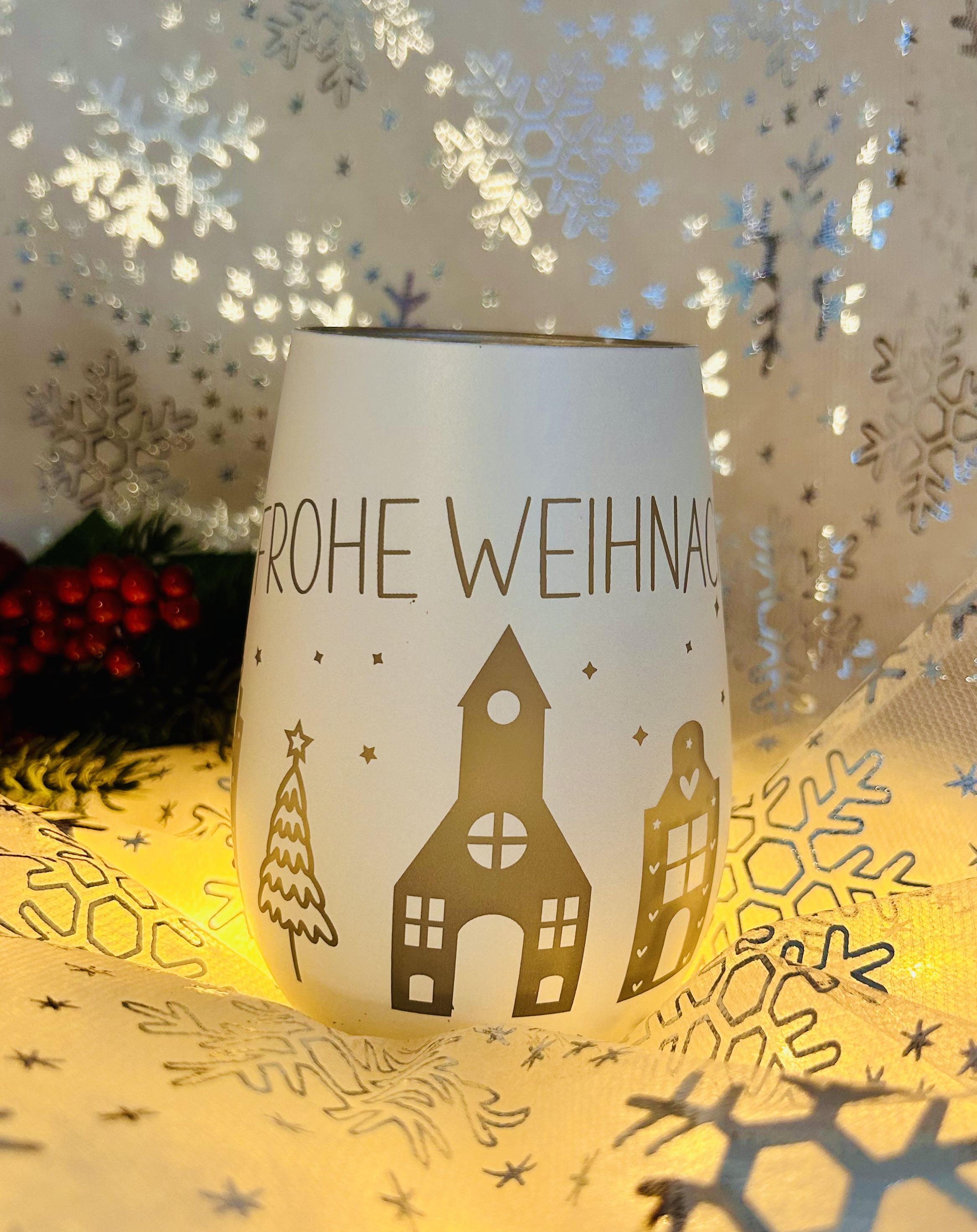 Weihnachtszauber Windlicht