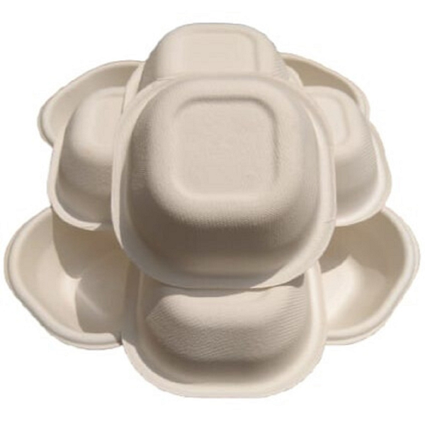4 Inch Bagasse Square Bowls [ Pack Of 50 ]