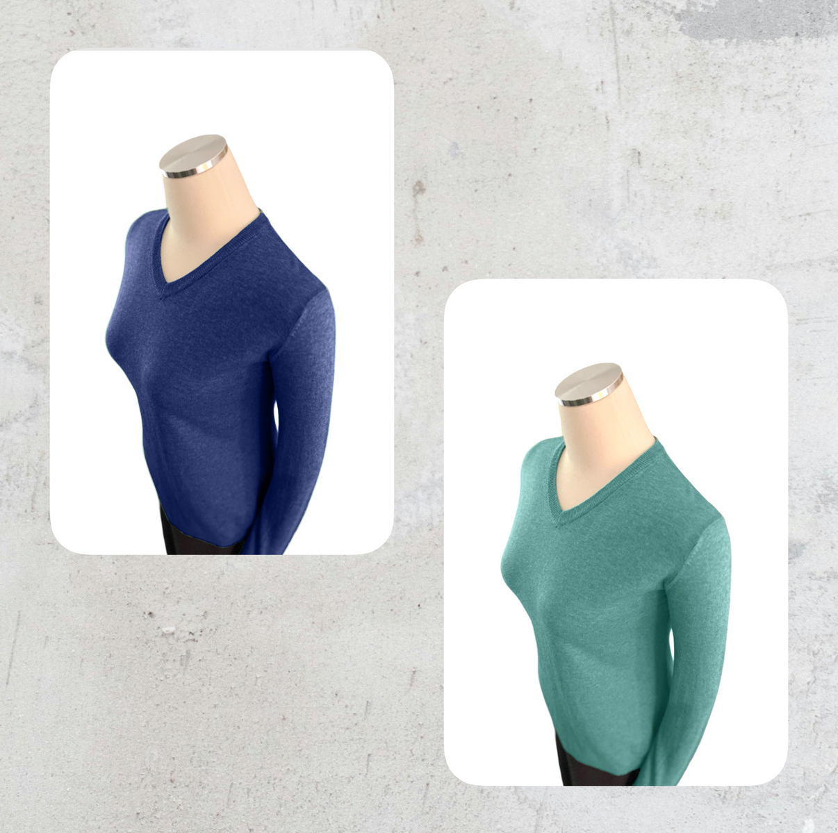 Super Soft High V Cotton/Silk Sweater