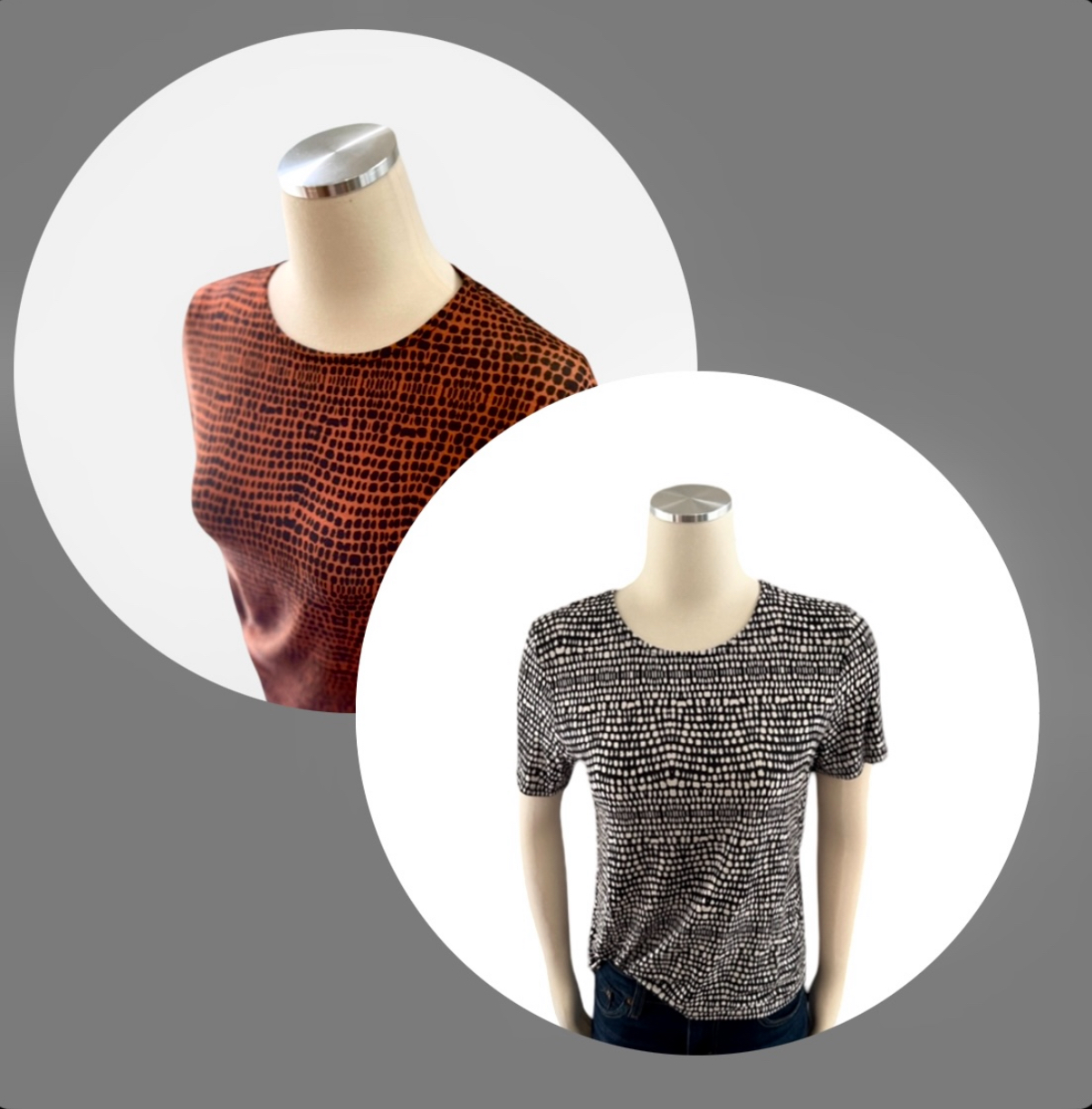 Mini Dot Printed Long & Short Sleeves Jersey Top