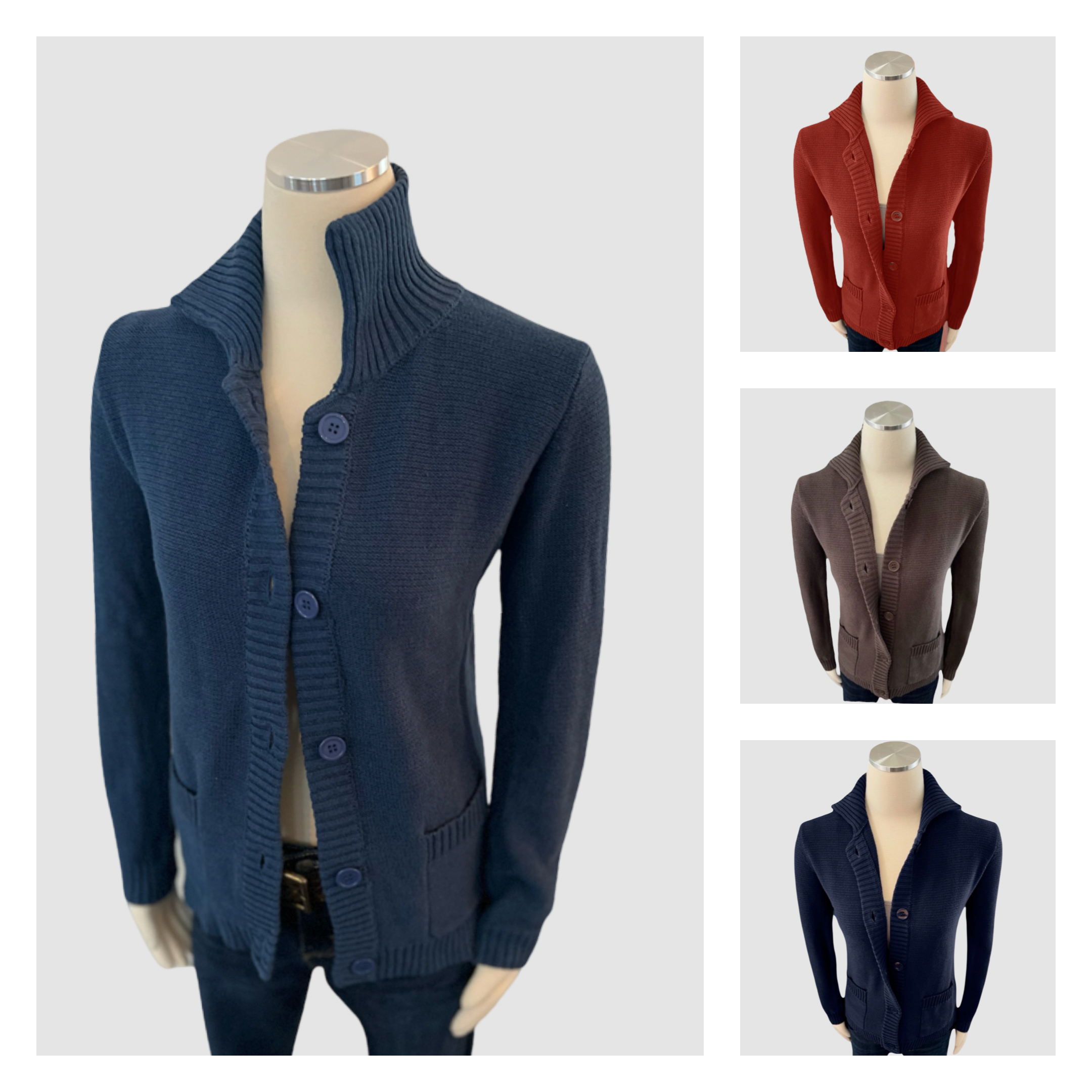 Texture Cotton Fitted Cardigan 