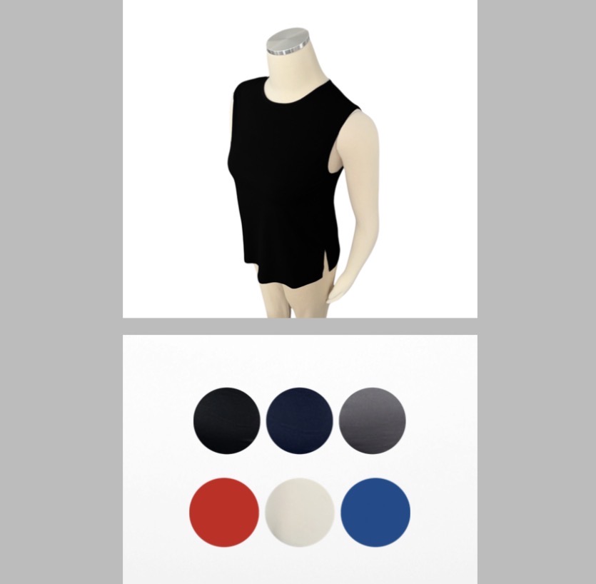 Poly Jersey Sleeveless Tops
