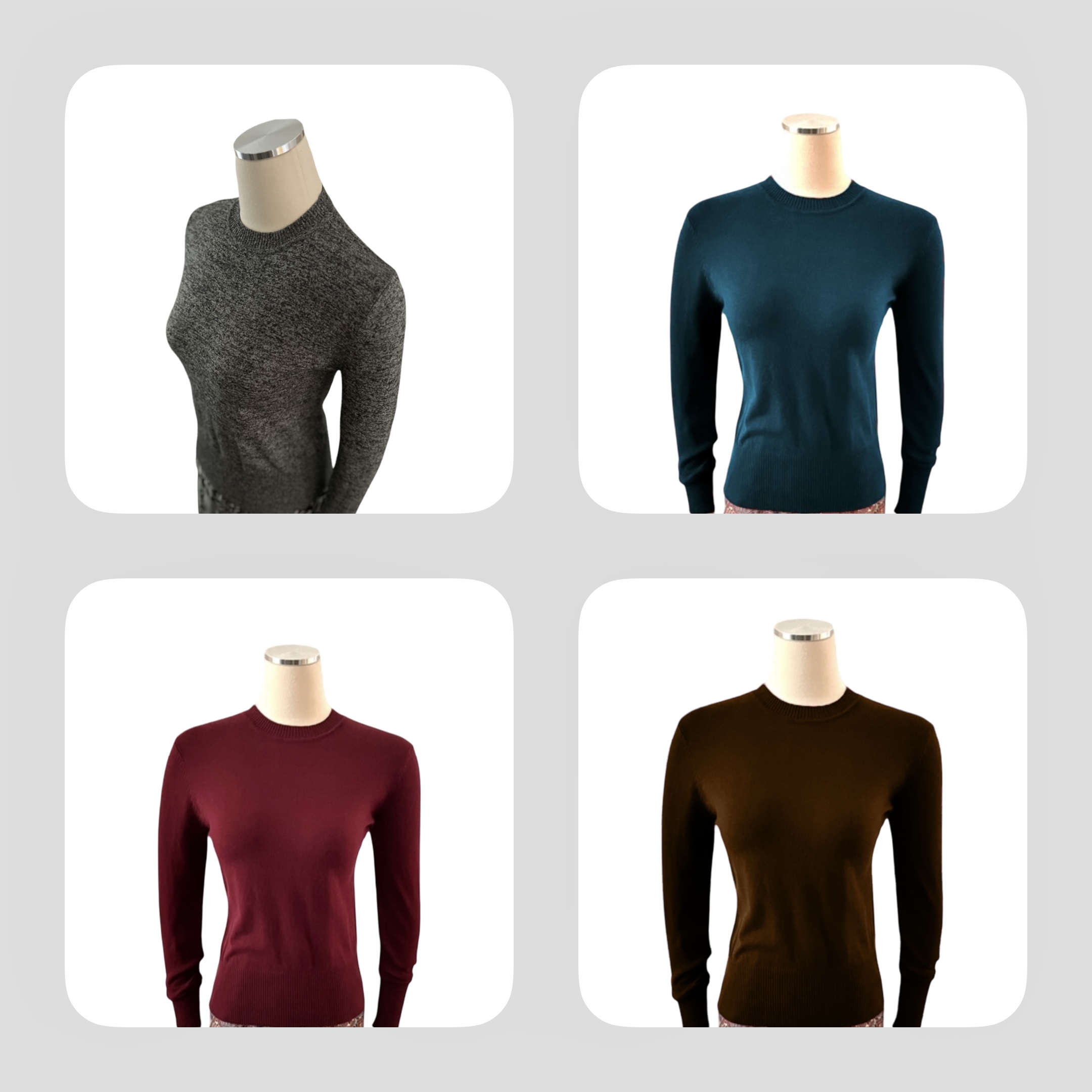 Soft Cotton Ribbed Bottom Fine Knit Sweater 