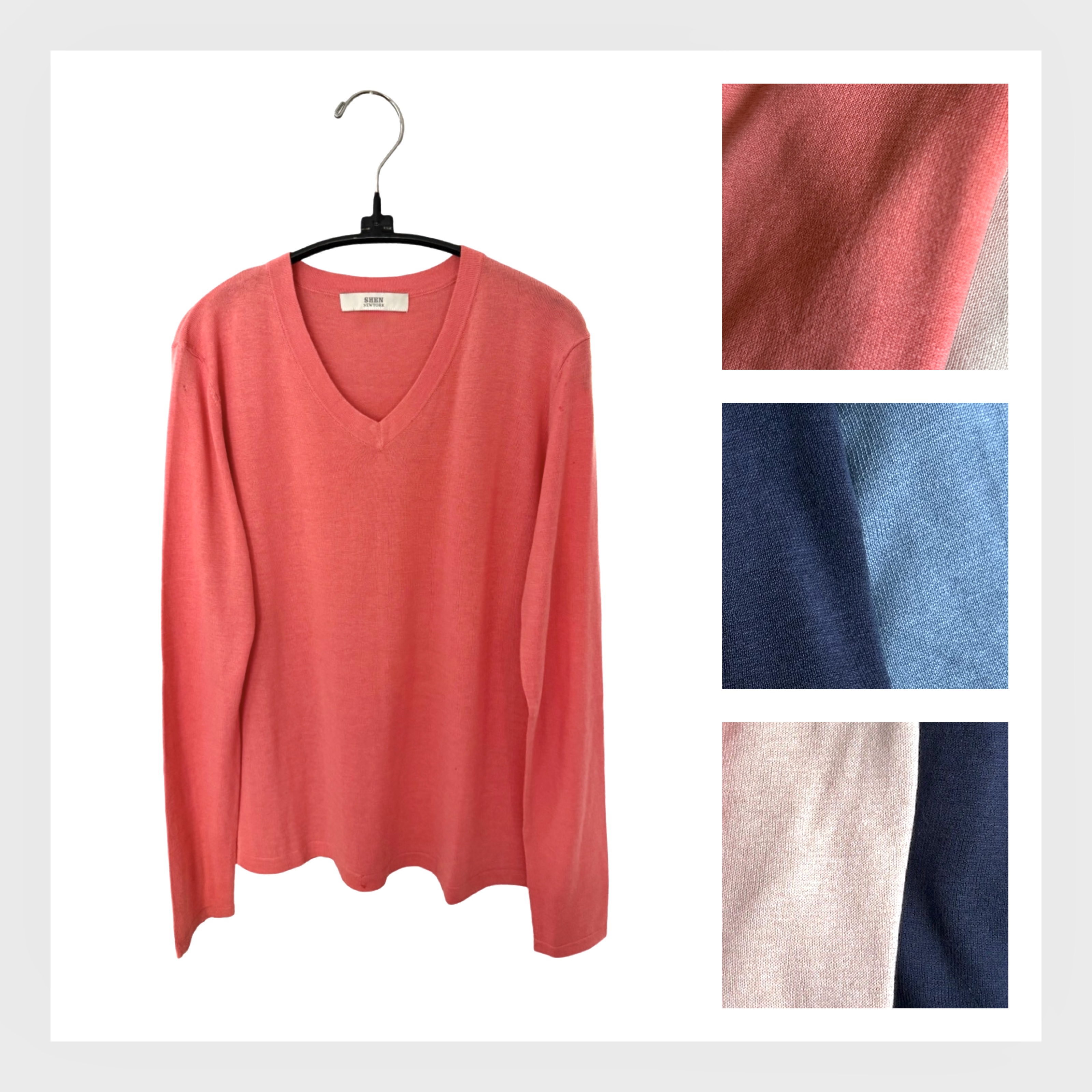 Super Soft Silk/Cotton V Neck Sweater