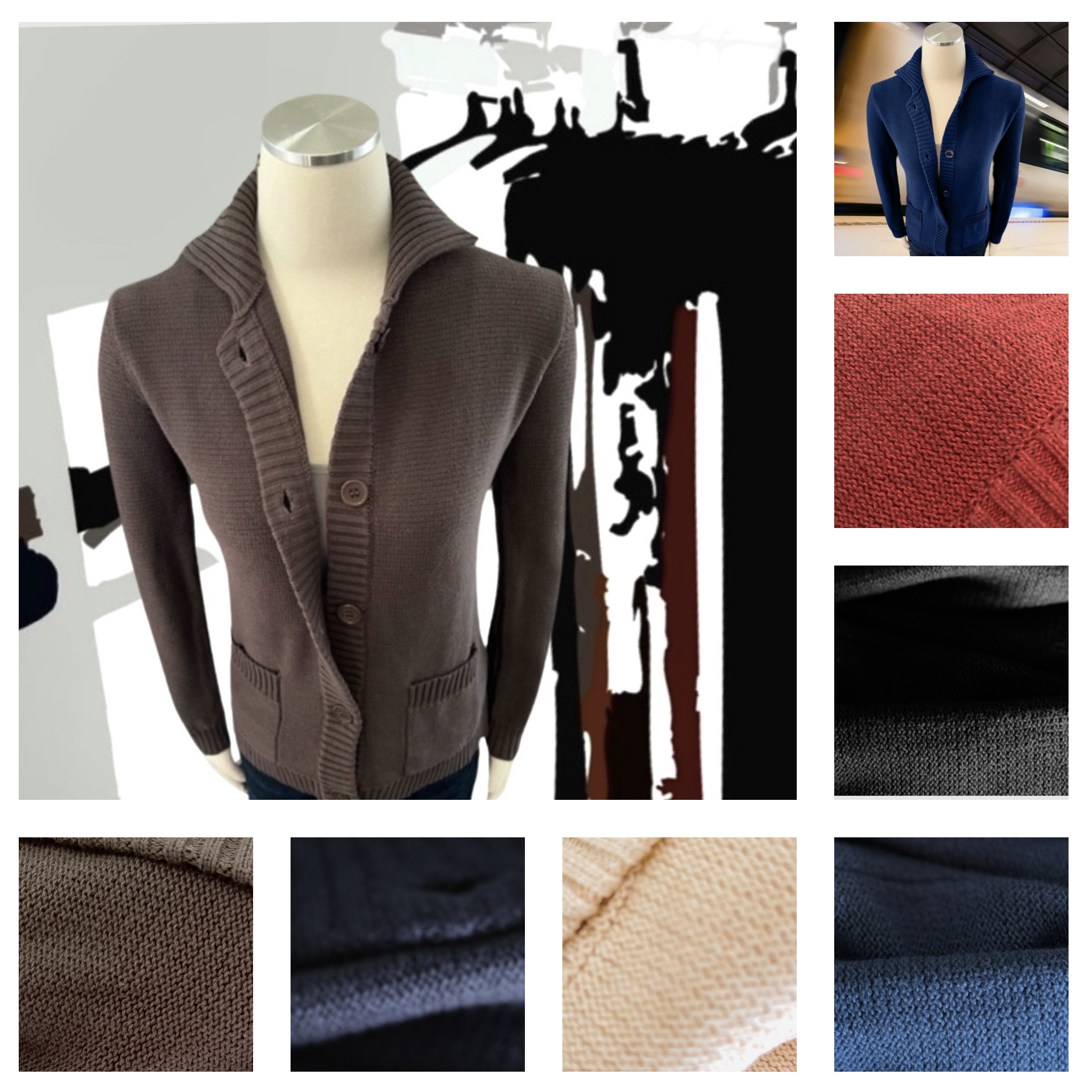 Textured Cotton Cardigan with pockets