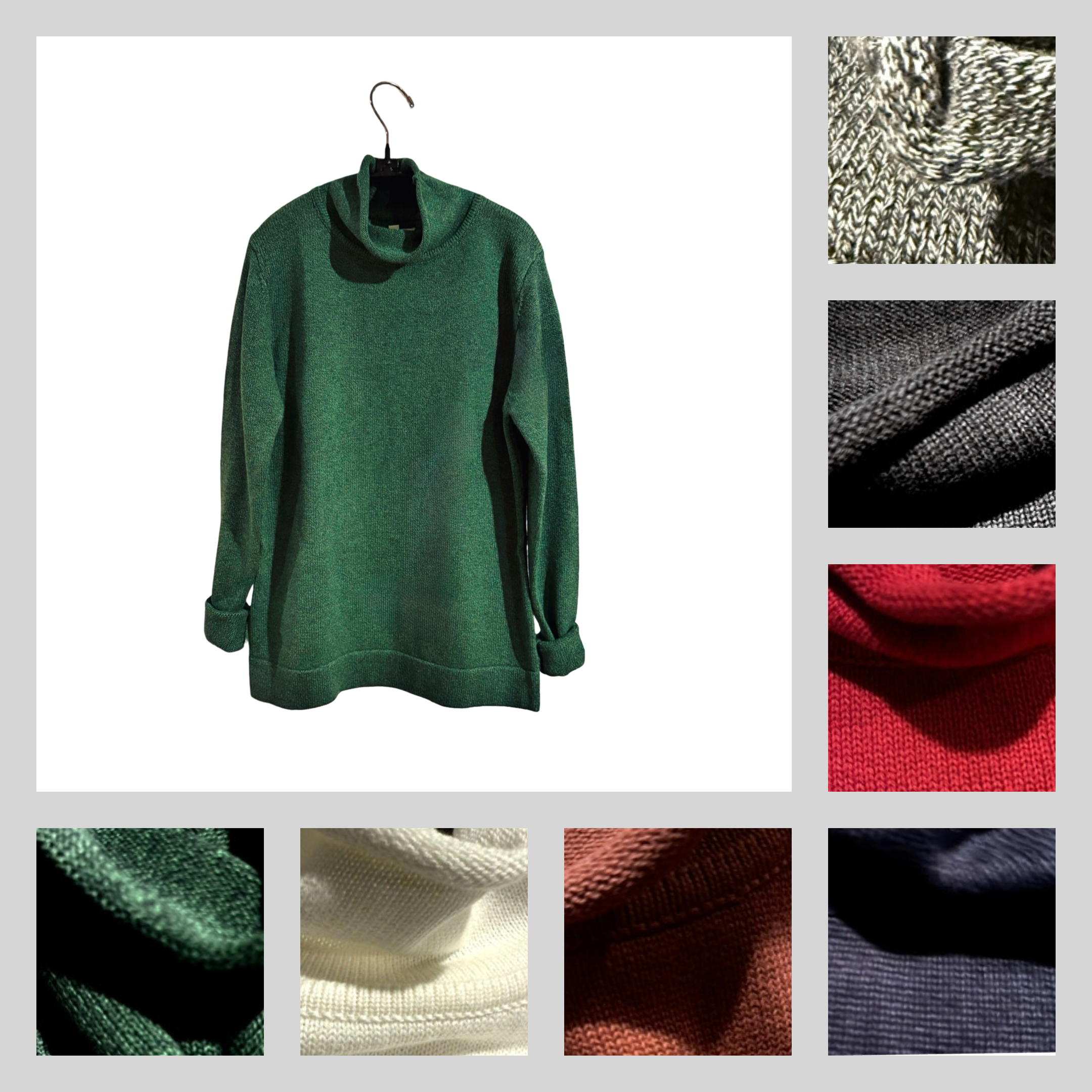 Soft Cotton Rolled Neck Sweater